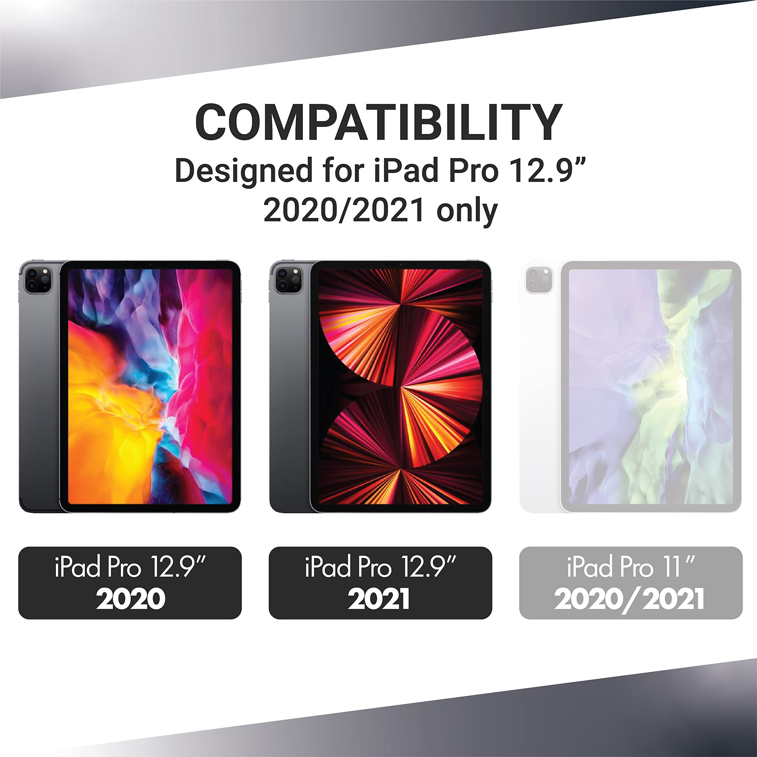 Armorsuit [2+2 Pack] Designed For Ipad Pro 12.9 Inch Tempered Glass Screen Protector 2020 4Th & 2021 5Th Gen With Camera Lens Pr