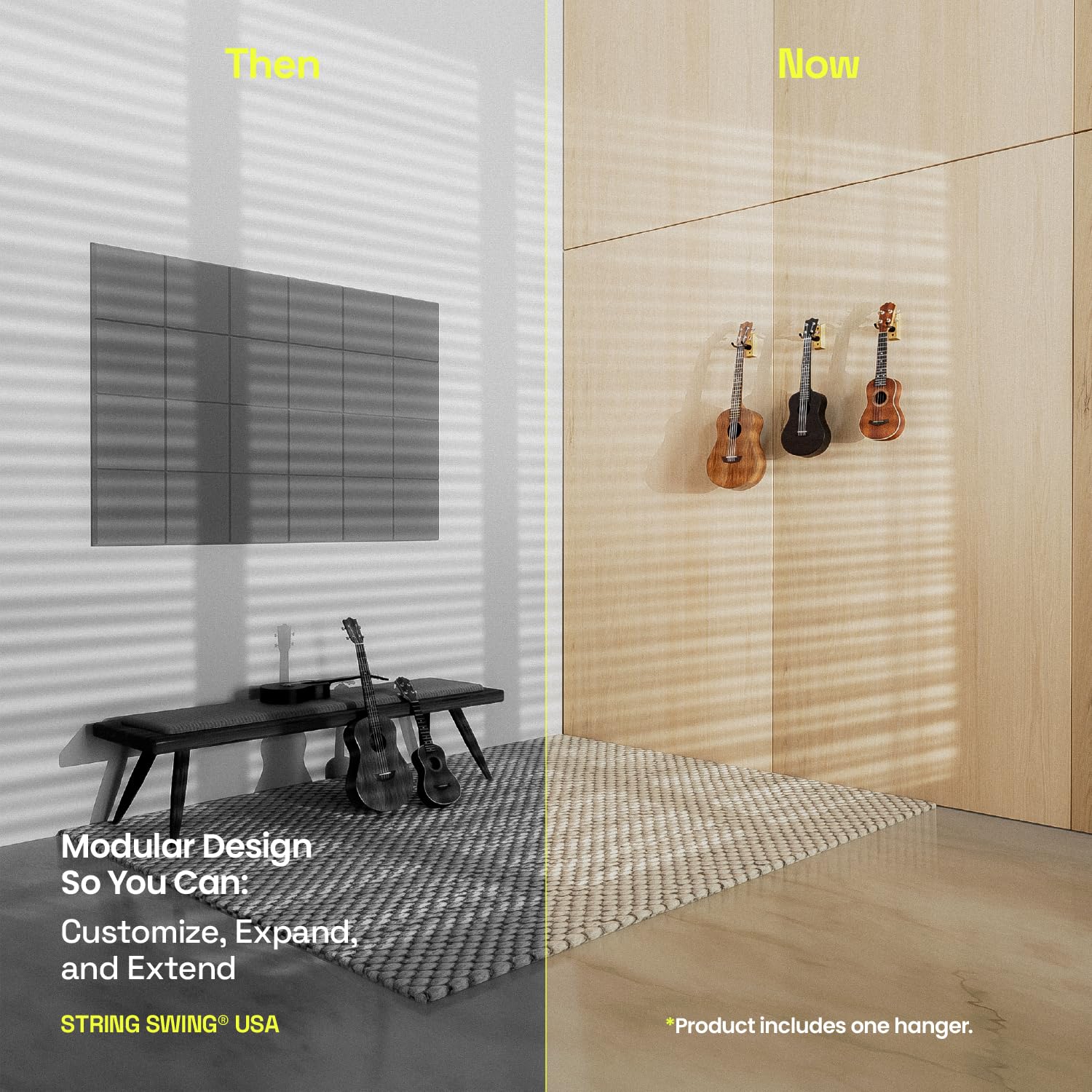 String Swing Ukulele Wall Mount Stand For Mandolin Uke Concert Pineapple Soprano Tenor And Baritone Compatible Case Alternative