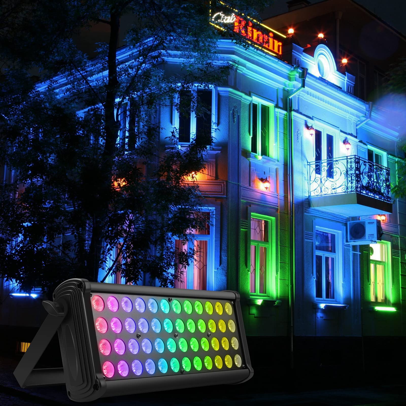 Led Stage Light Wall Washer Bar 80W 48Leds Rgb Dj Lights Bar 2 8 12 Dmx Control Auto Play Sound Activated Uplight For Wedding Di
