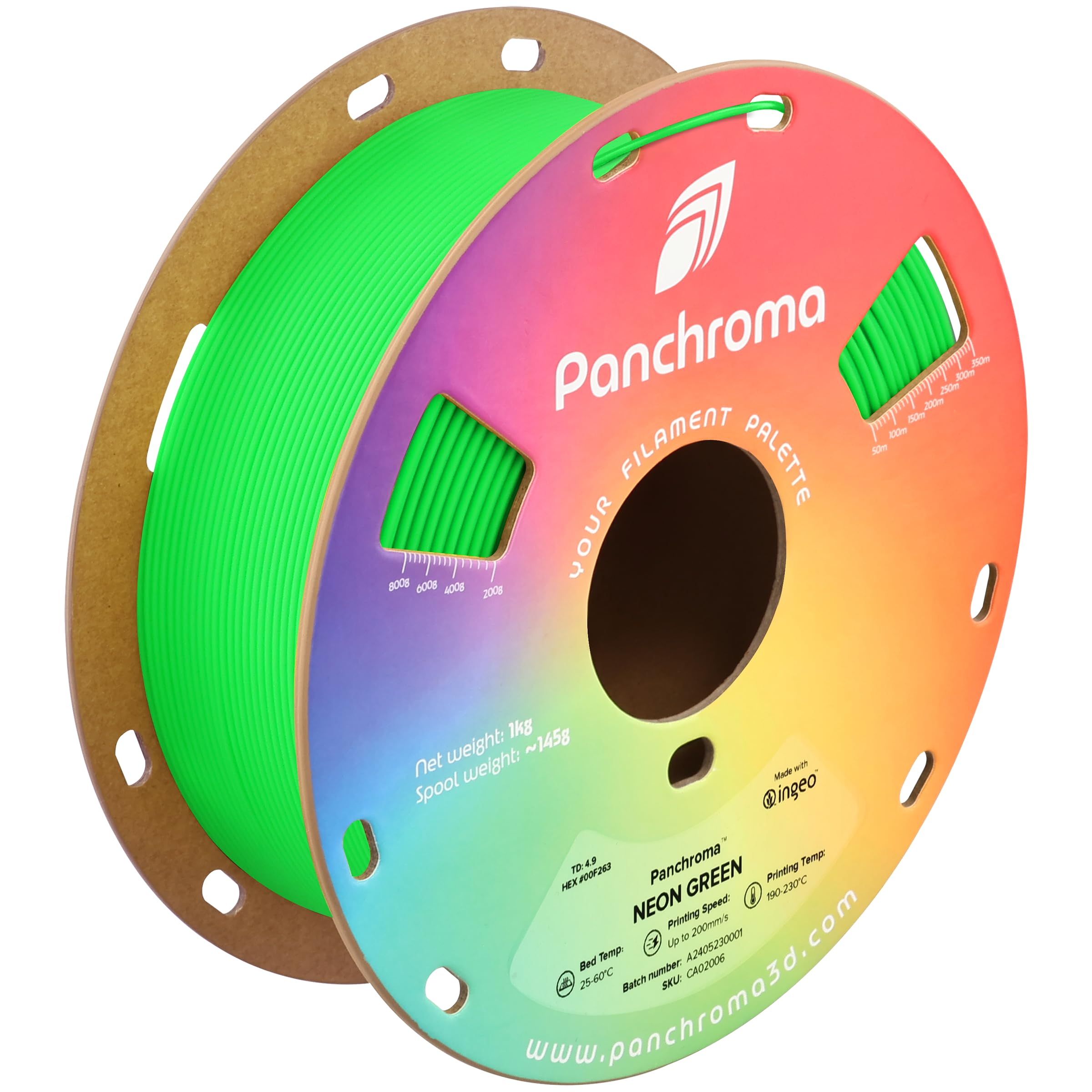 Polymaker Panchroma Neon Pla Filament 1.75Mm Green, 1.75 Neon Green Pla 3D Printing Filament 1Kg Spool   Panchroma 1.75 Neon Flu