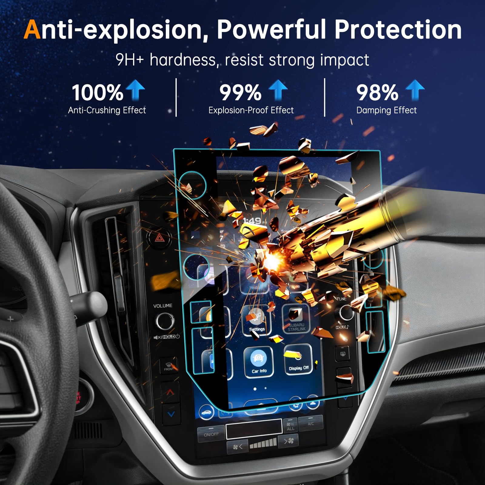 Shaohao For 2024 Subaru Crosstrek Screen Protector, For 2024 Subaru Crosstrek (Premium/Sport/Limited/Wilderness) 11.6 In Touch Screen 9H Tempered Glass Protector Starlink Crosstrek Xv 2024 Accessories