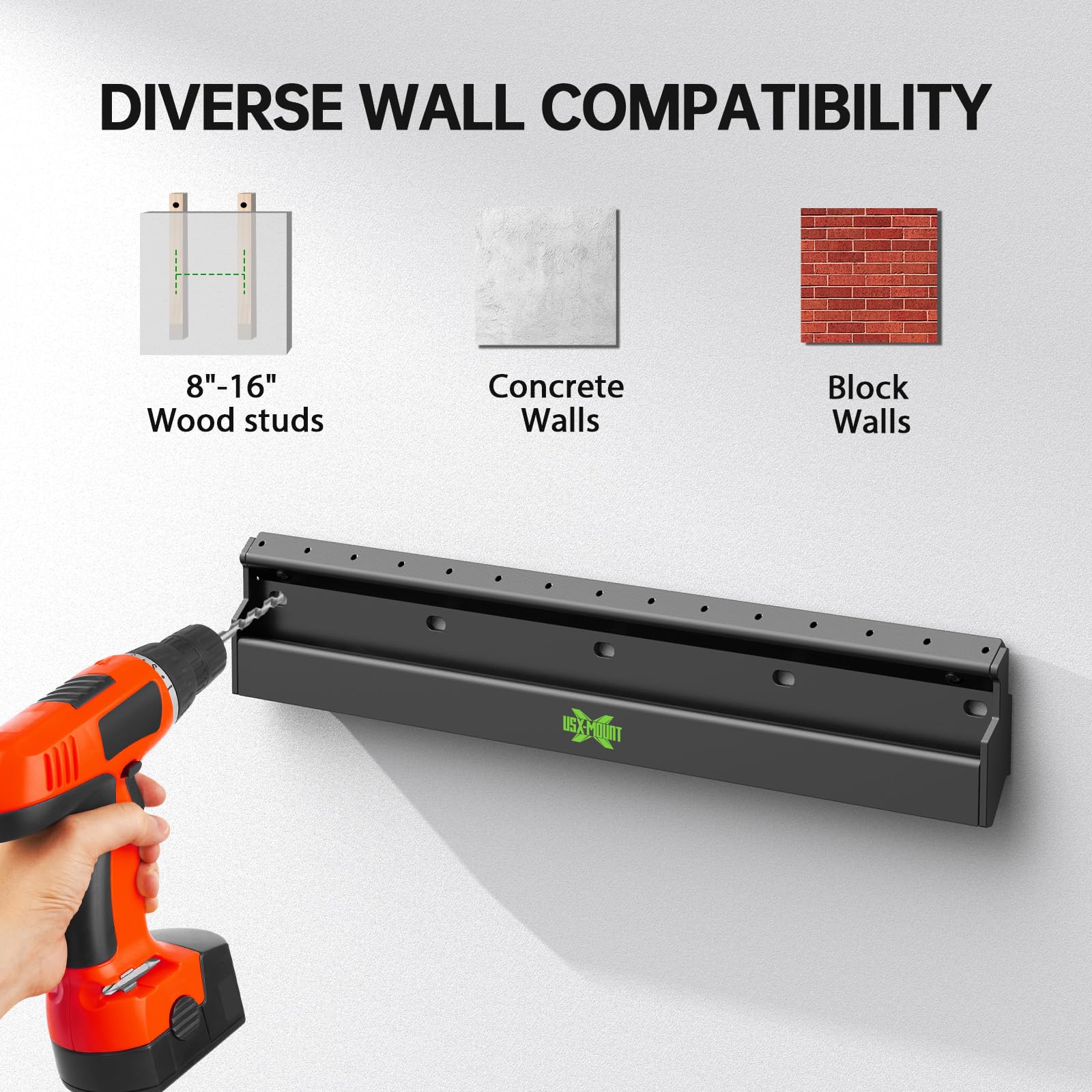 No Stud Tv Wall Mount Low Profile For Most 26 60'' Tvs Up To 100 Lbs, Usx Mount No Dril Tv Mount For Drywall, Studless Tv Wall M