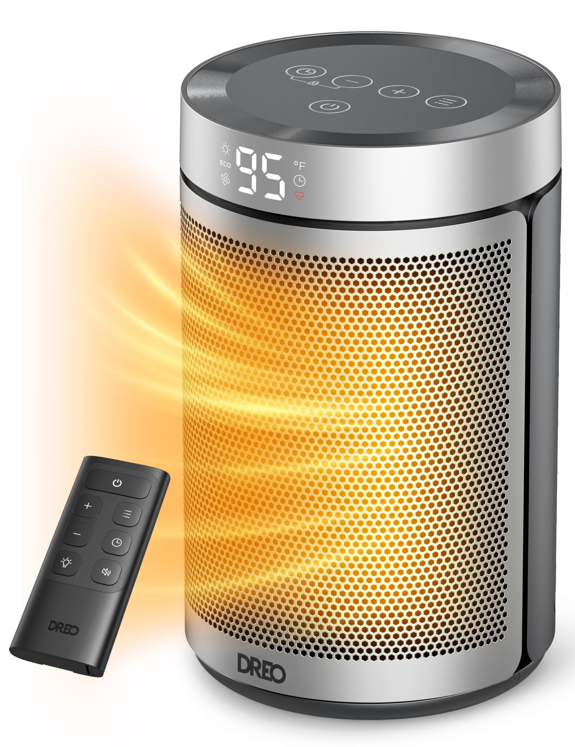 Dreo Space Heater, Portable Electric Heaters For Indoor Use With Thermostat, 1 12H Timer, Eco And Fan Mode, 1500W Ptc Ceramic Sa