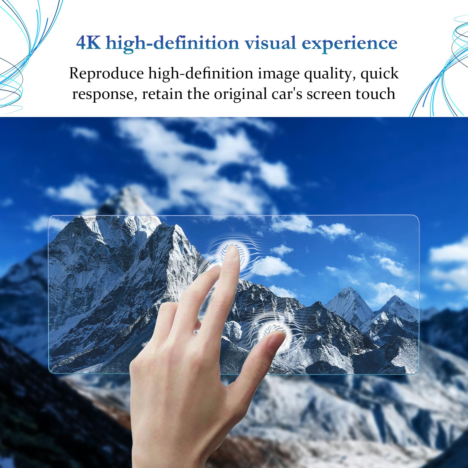 Sktu For 2022 2023 Hyundai Kona Screen Protector For 2022 2023 Hyundai Kona N Line/Limited/N 10.25 Inch Screen Protector 2022 2023 Kona Os 10.25 Inch Navigation Display 2023 Kona Accessories Tempered