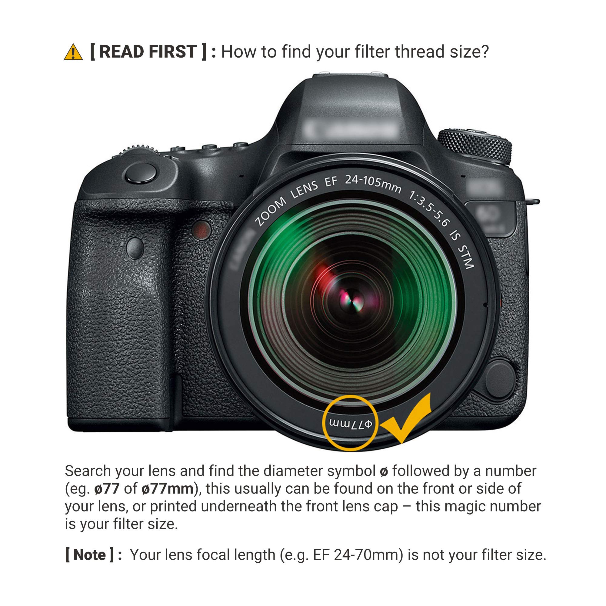 Jjc 77Mm Nd Filter Nd1000 Fixed 10 Stop Neutral Density Fader For Canon Eos 6D 5D Mark Iv Iii Ii W/Ef 24 105Mm Or 24 70Mm F4L Ki