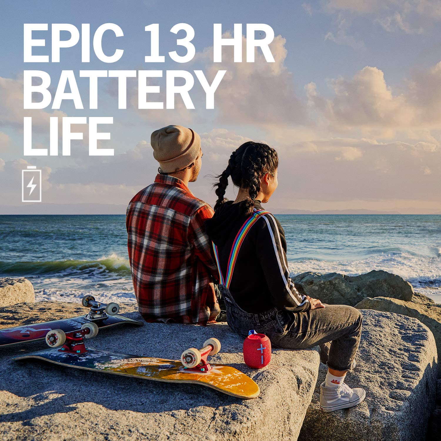 Ultimate Ears Wonderboom 2, Portable Wireless Bluetooth Speaker, Big Bass 360 Sound, Waterproof / Dustproof Ip67, Floatable, 33