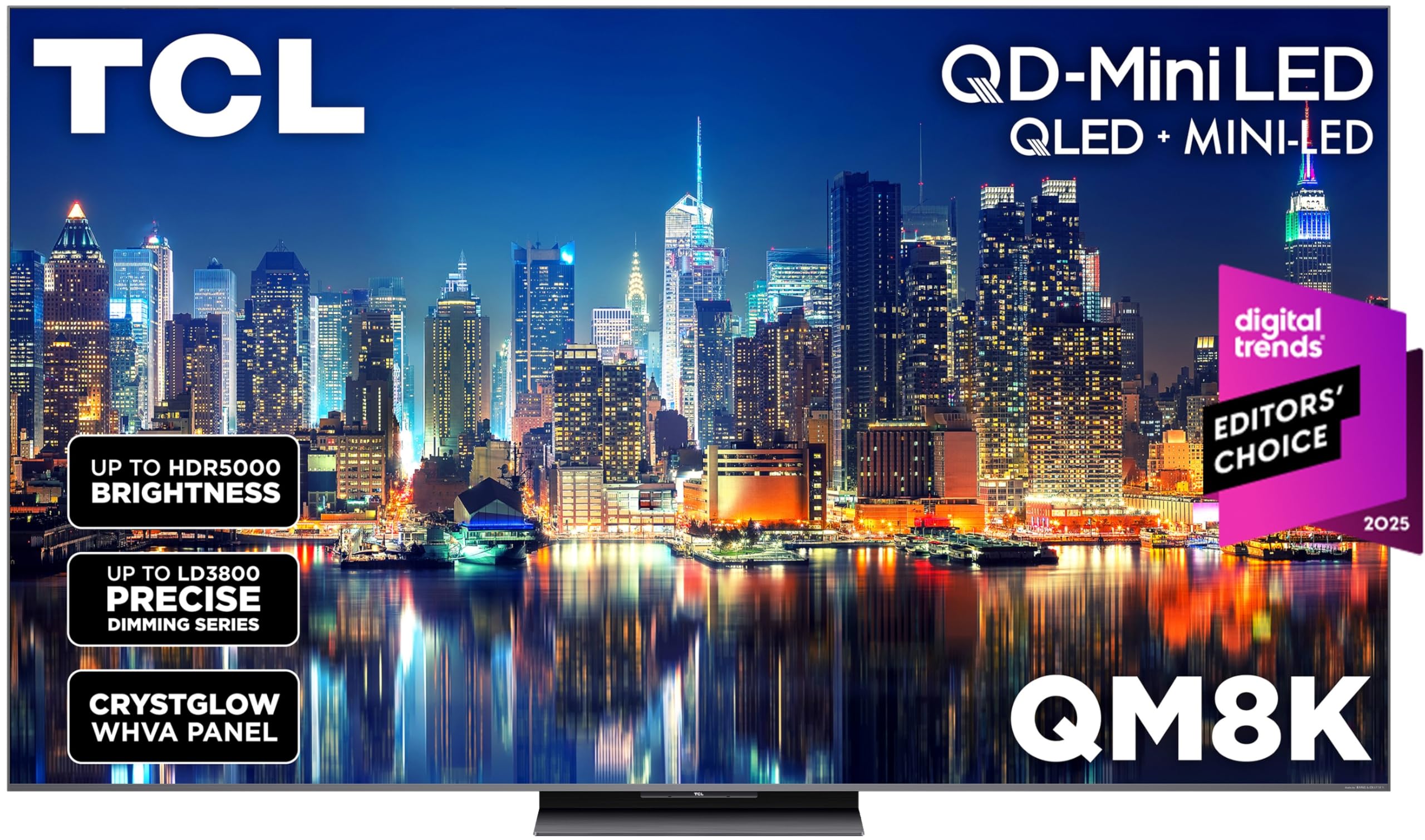 TCL 65 Inch Class QM8K Series | Mini LED QLED 4K HDR | 65QM8K, 2025 Model | 120HZ-144HZ Anti Reflective Wide Angle Screen Smart 