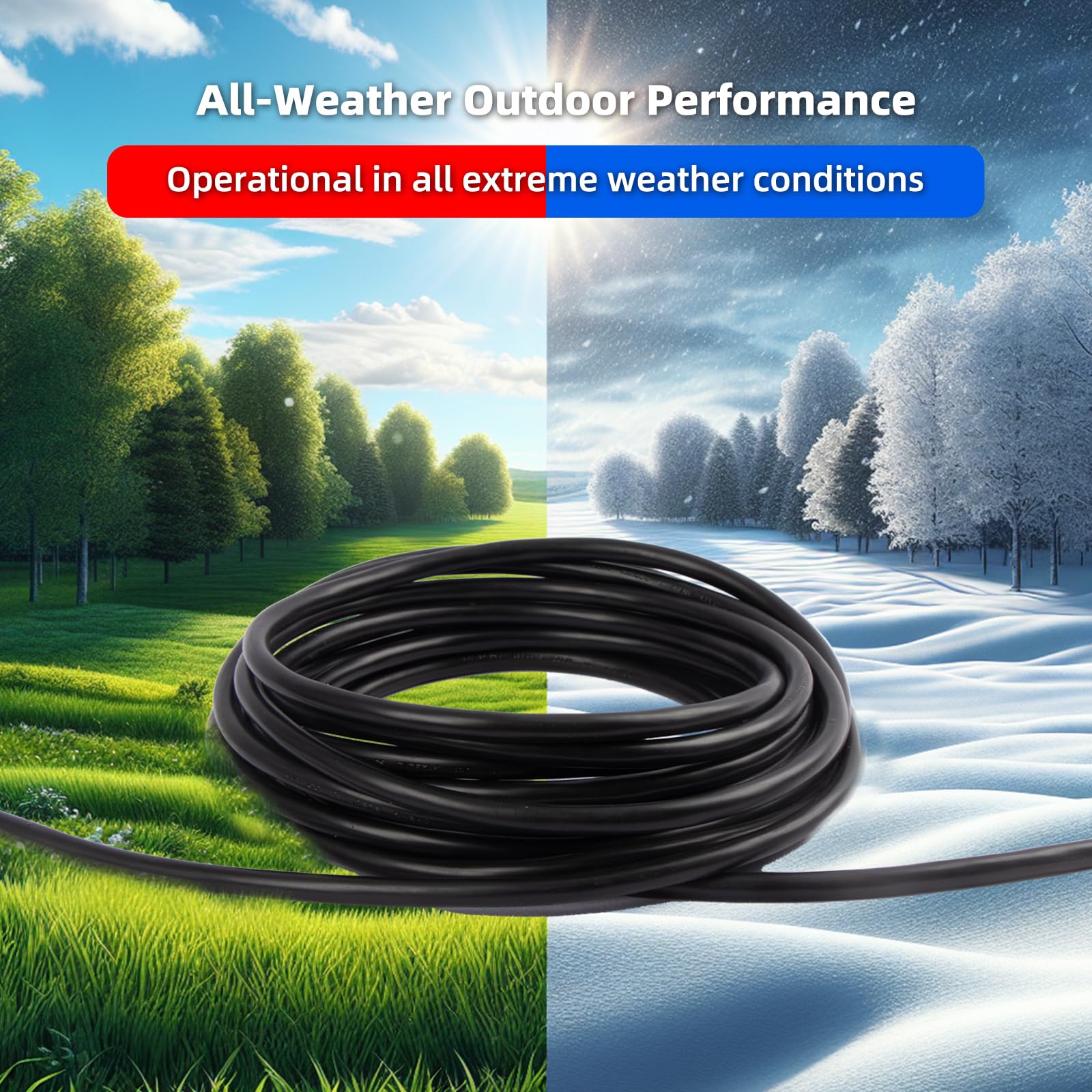 Islewire 25 Ft Outdoor Extension Cord Waterproof, Black, 3 Prong Power Cord, 16 Awg Sjtw, 13A 1625W, Grounded, General Purpose L