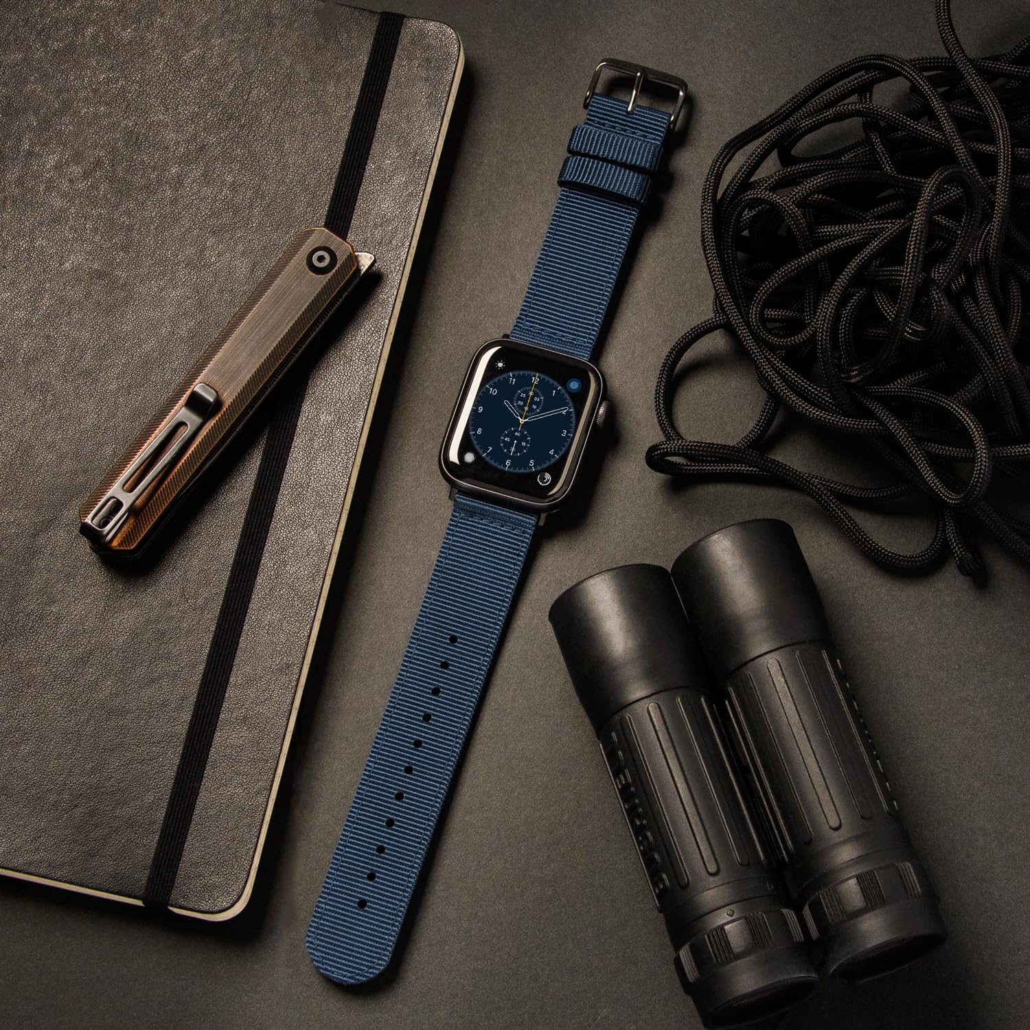 Archer Watch Straps   Premium Nylon Replacement Bands For Apple Watch (Navy, Black, 38/40/41Mm)