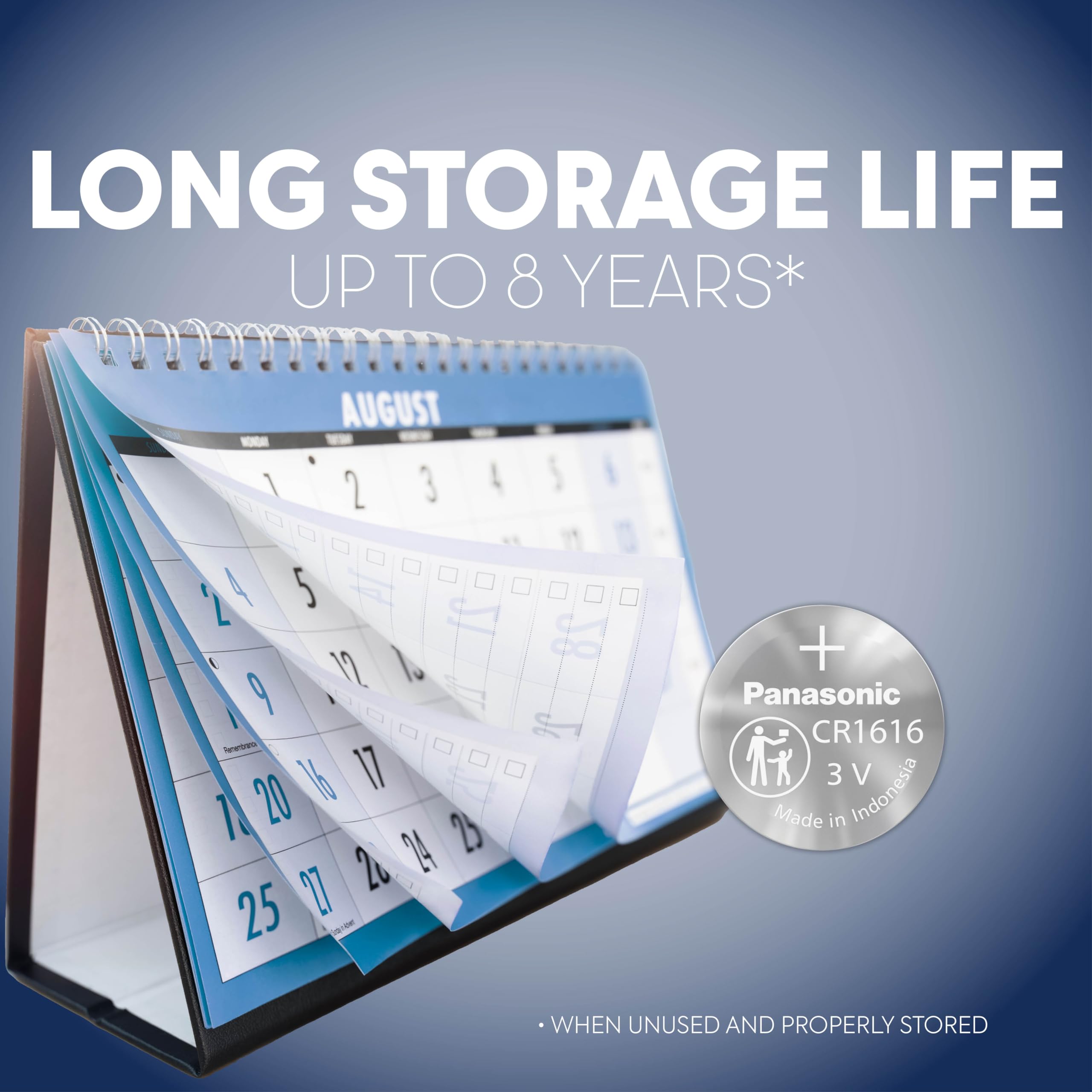 Panasonic Cr1616 3.0 Volt Long Lasting Lithium Coin Cell Batteries In Child Resistant, Standards Based Packaging, 2 Battery Pack