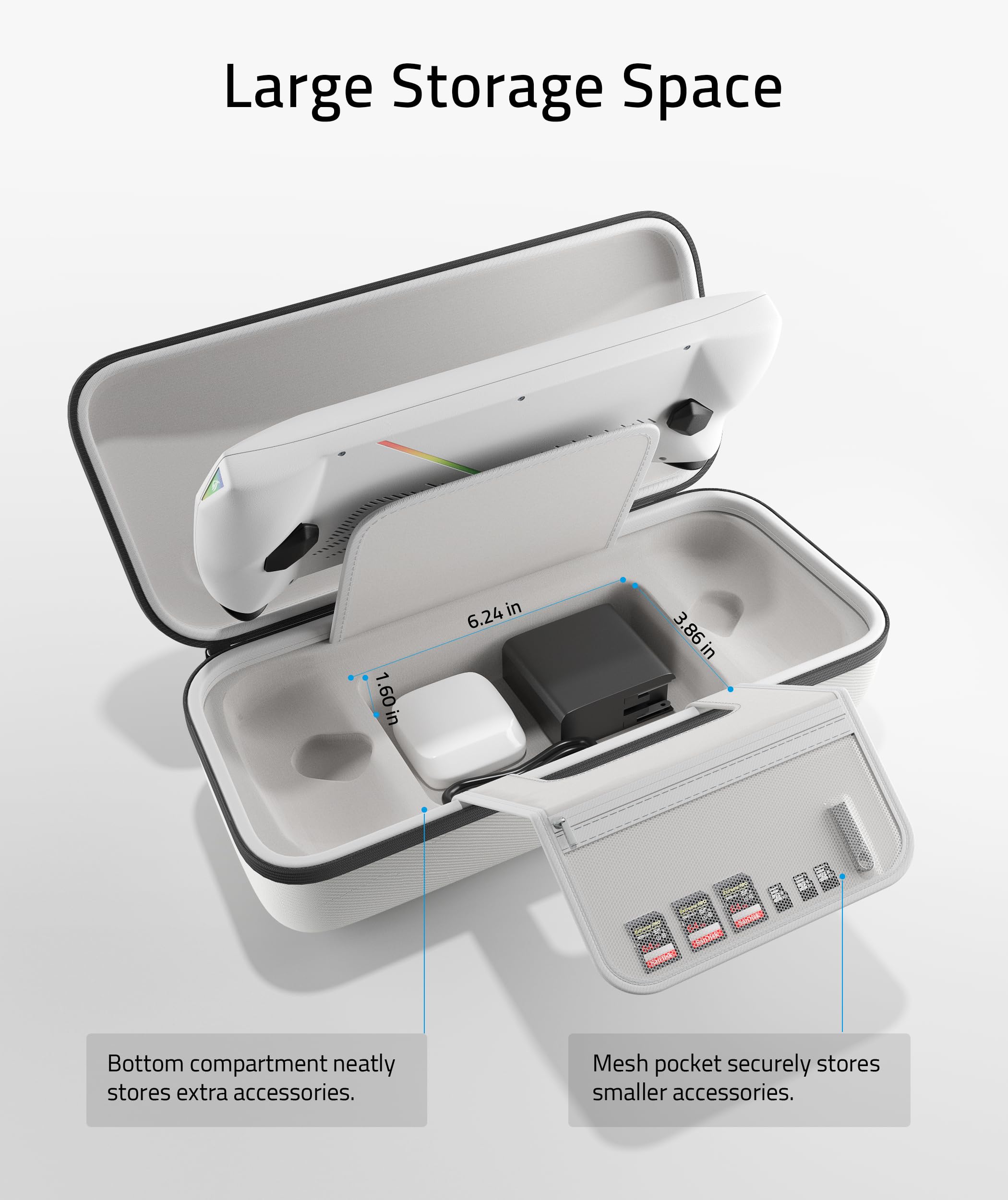 Syntech Hard Carrying Case Compatible With Asus Rog Ally/Rog Ally X Console & Accessories, Portable Travel Handheld Case For Sto