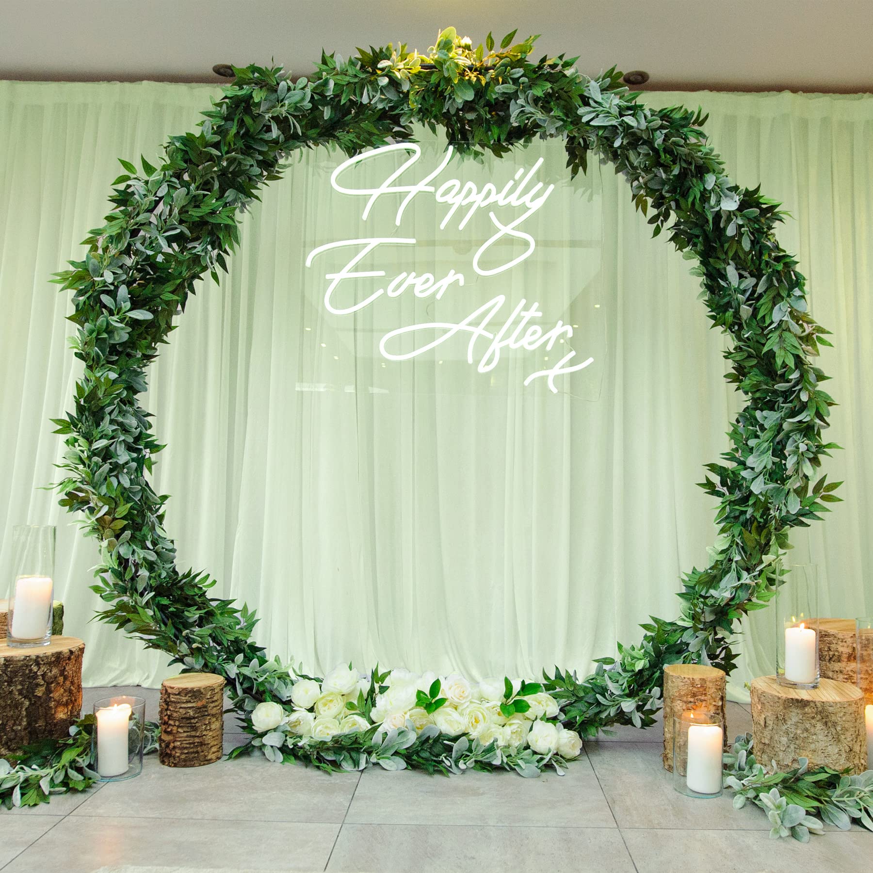 10Ft X 10Ft Sage Green Backdrop Curtains, Wrinkle Free Sheer Chiffon Fabric Backdrop Drapes For Wedding Arch Party Ceremony Stag