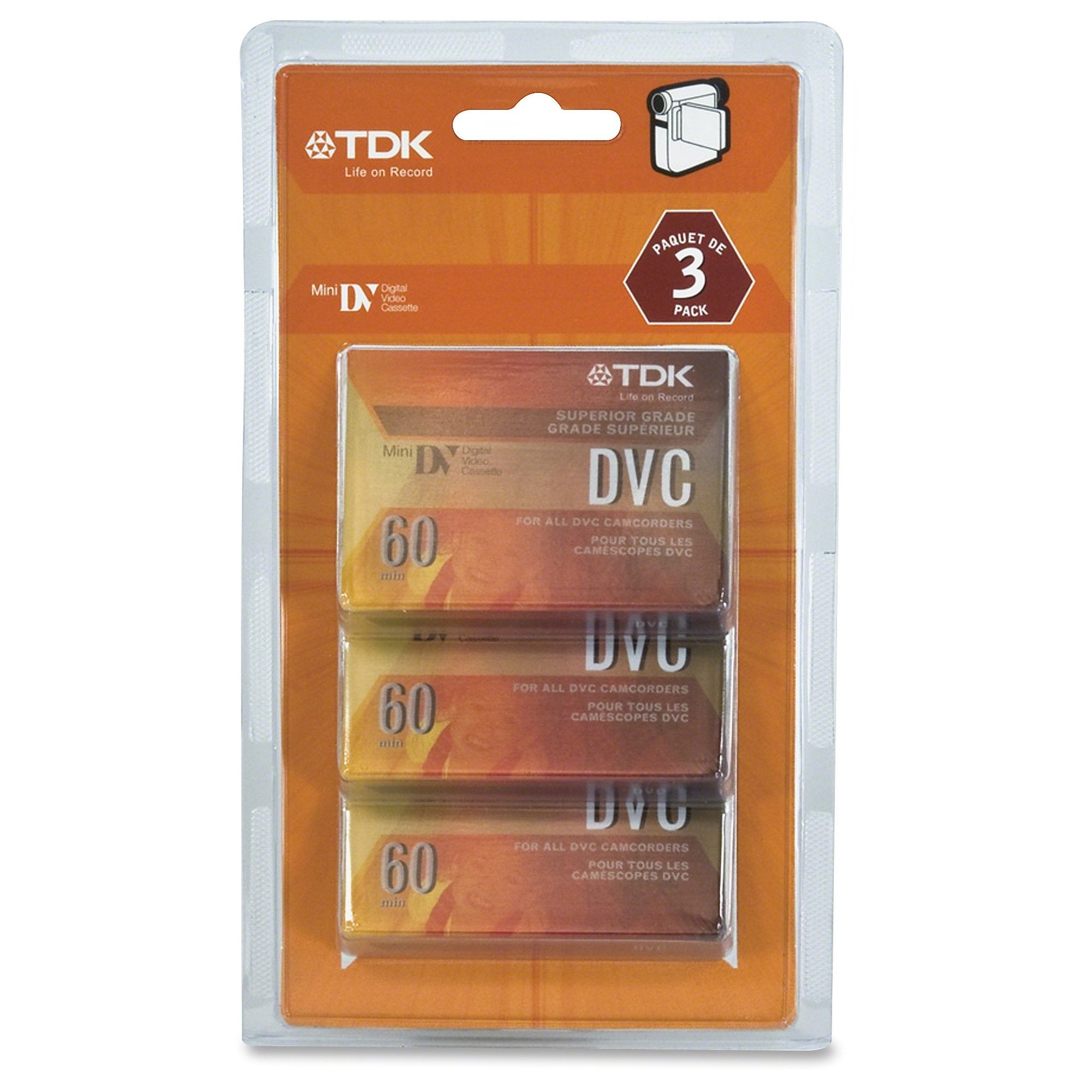 Tdk Minidv Tapes, 60 Minute (3 Pack)