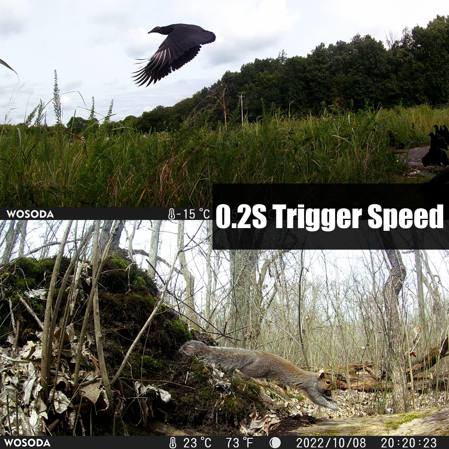 Wosoda 36Mp 1920P Trail Camera, Game Camera With Night Vision Motion Activated 0.2S Trigger Time 120 Wide Sensor Hunting Deer Ca