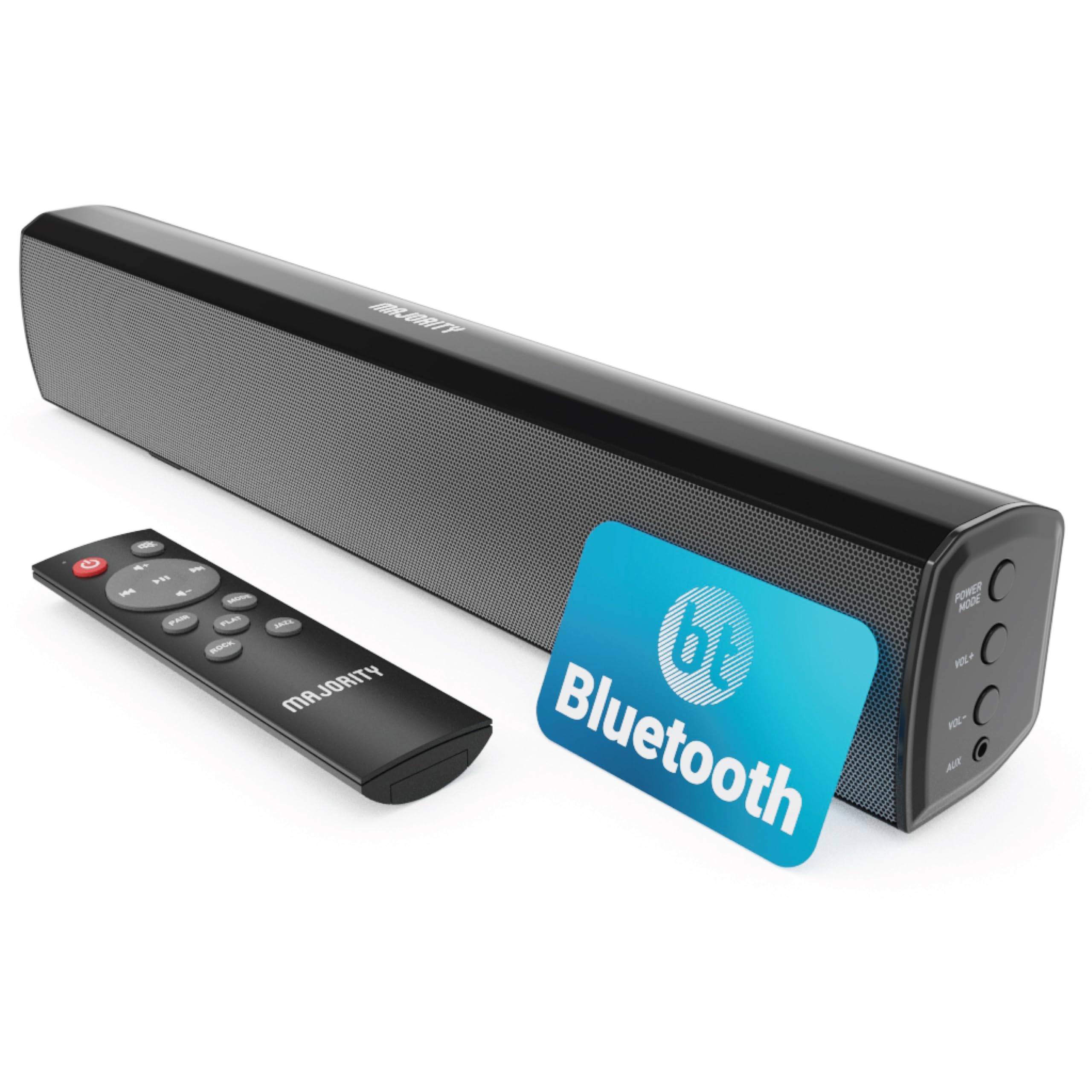 Majority Sound Bar For Smart Tv, 50 Watts, 2.0 Bluetooth Tv Sound Bar, 15 Inch Home Audio Sound Bars, Small Soundbar For Tv And