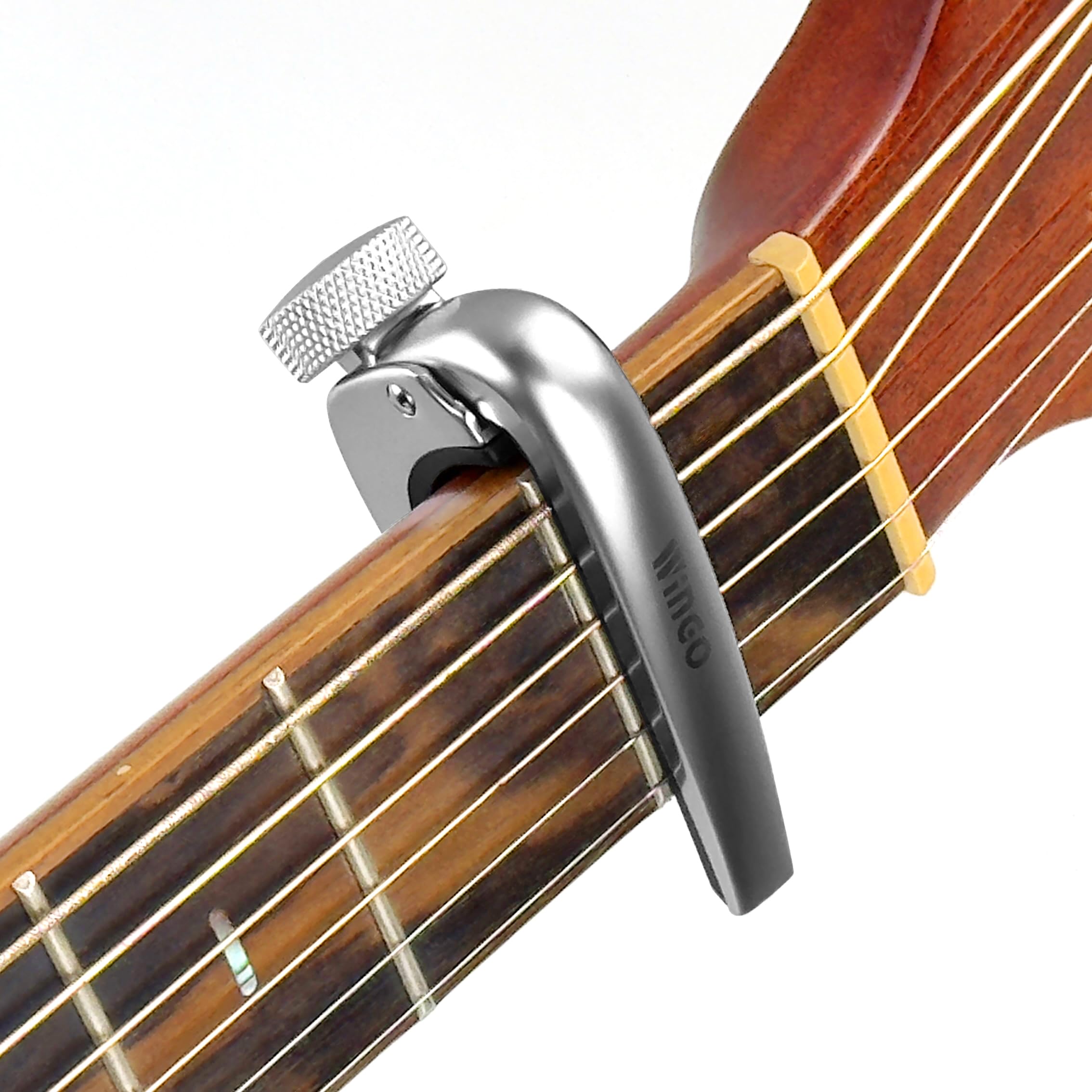 Wingo Pro Guitar Capo For Acoustic Electric Guitars   Chrome Capotraste