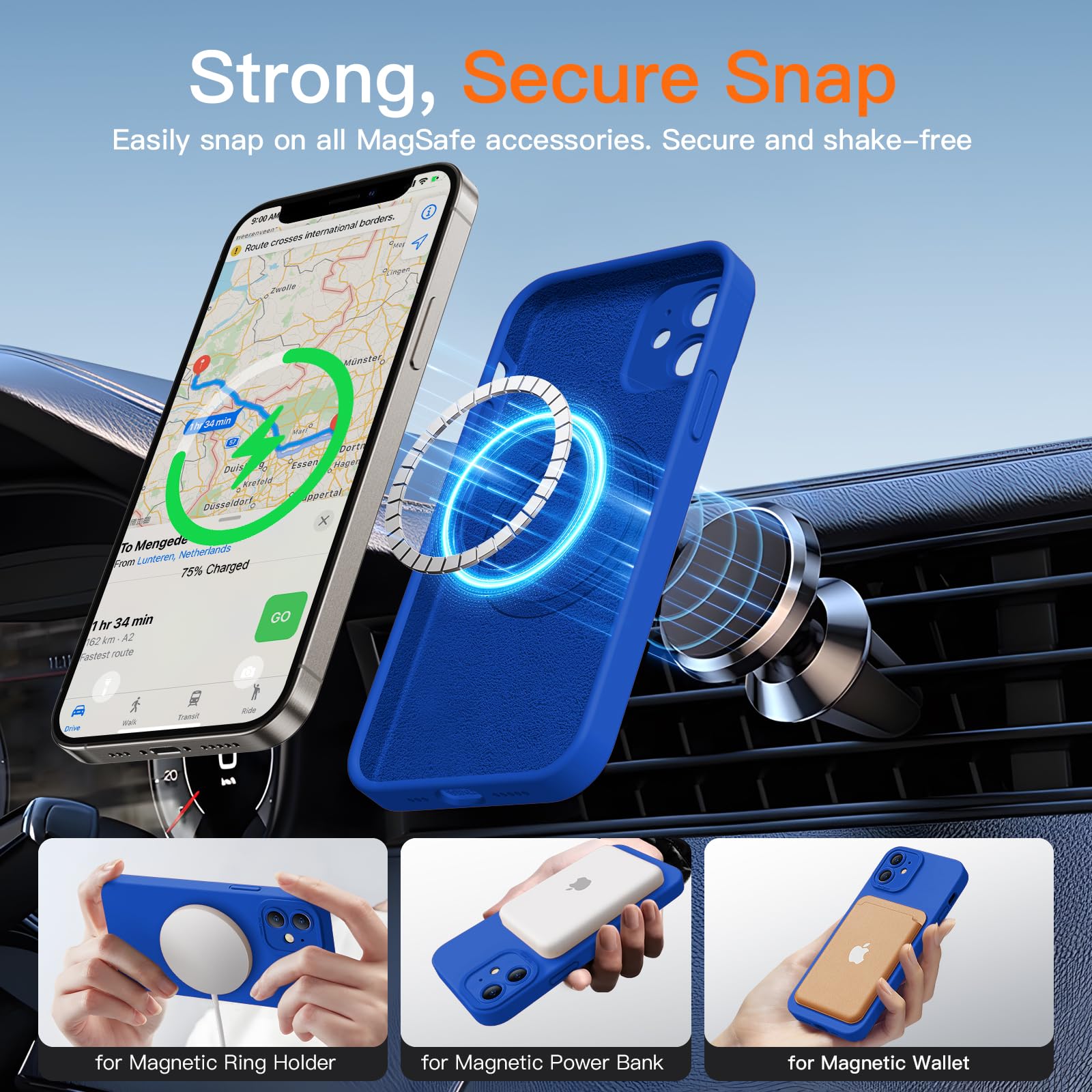 Kiresen Designed For Iphone 12 Case With Screen Protector   Upgraded Camera Protection   Wireless Charging Compatible   Silicone