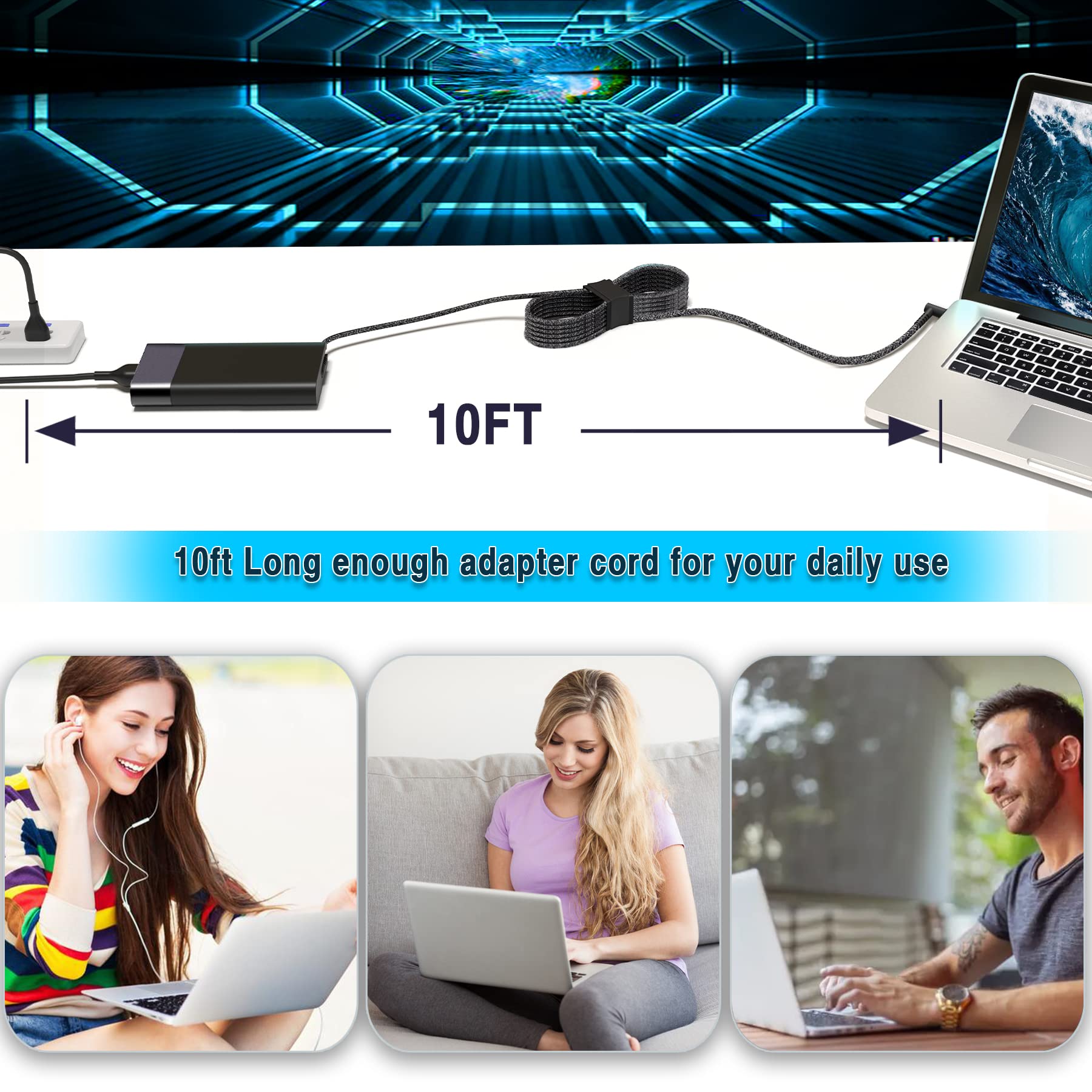 Wzxhu 200W Laptop Charger Replacement For Hp Omen Pavilion Gaming 15 16 17 15T 17T Zbook Fury Create Studio 15 17 G3 G4 G5 G6 G7