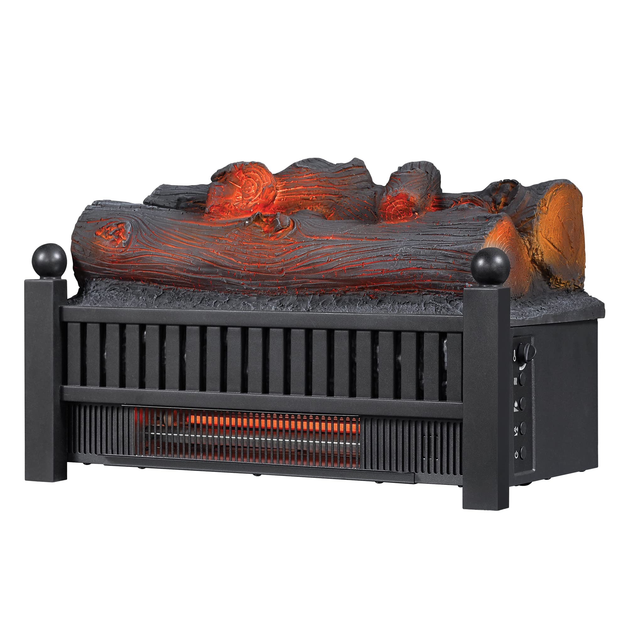 Duraflame Electric Log Set 1,000 Sq Ft Infrared Heater, Faux Logs Insert With Led Flames For Existing Fireplaces, Crackling Soun