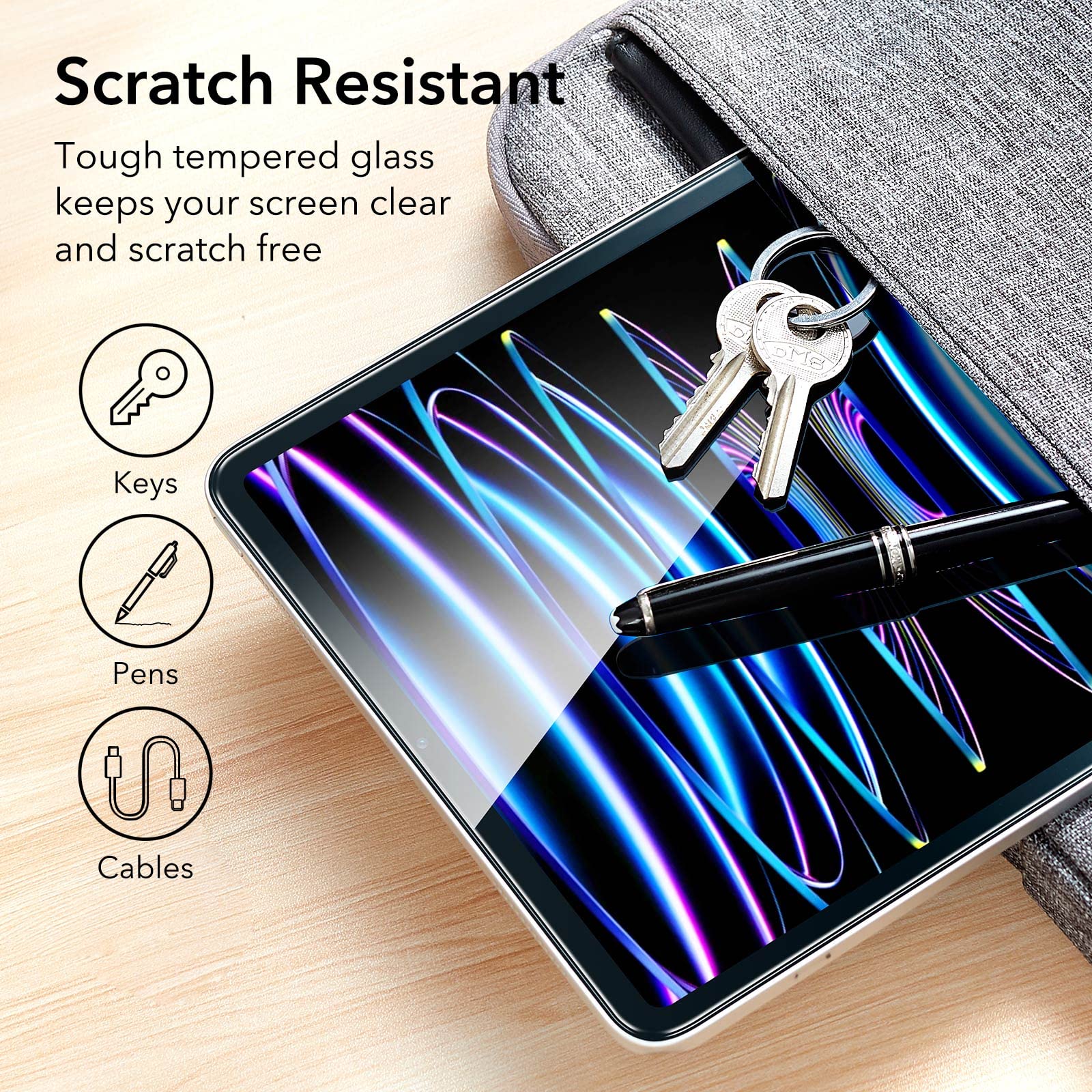 Esr 2 Pack Screen Protector For Ipad Air 5Th/4Th Generation (2022/2020),Ipad Pro 11 Inch (2022/2021/2020/2018) Screen Protector,