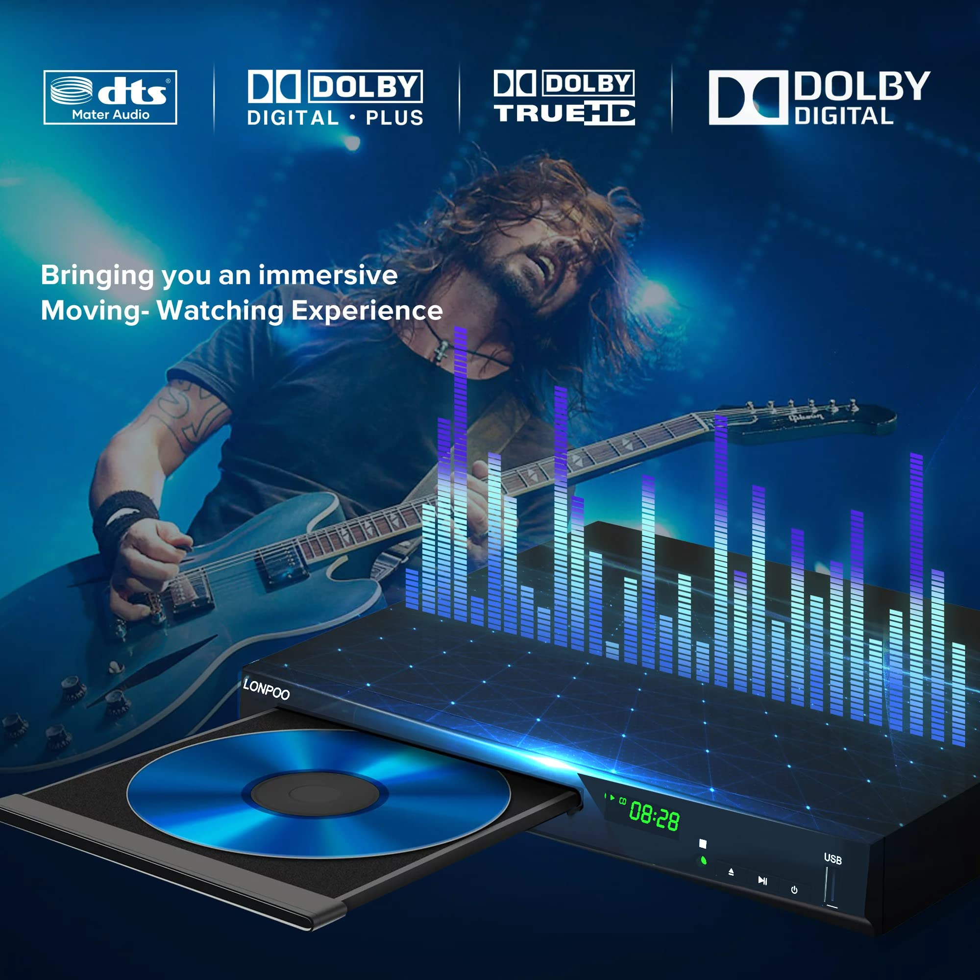 Blu Ray Dvd Player,Full Hd Blu Ray Disc Player With Metal Enclosure,Easy Hook Up And User Friendly, 1080P Home Theater Dvd Player With Hdmi Output, Support Hdd And Usb Playback