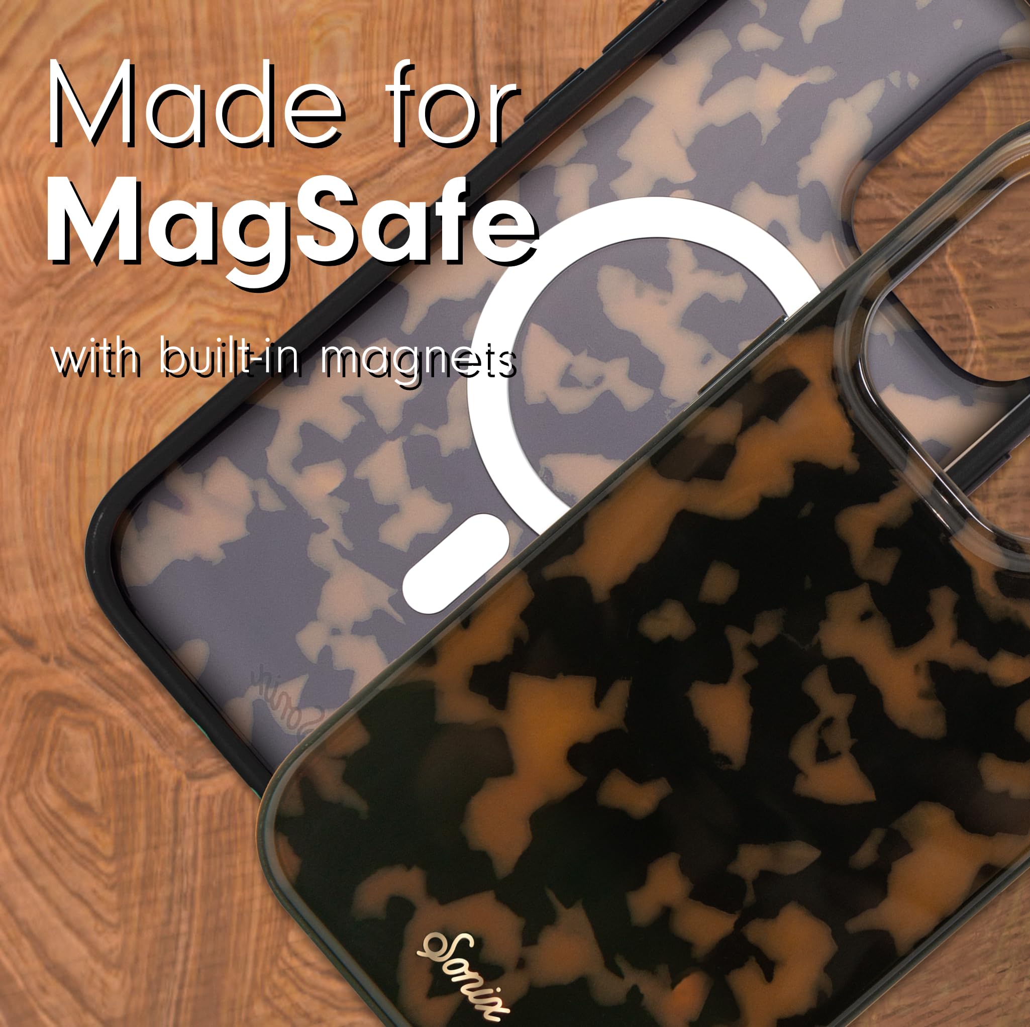 Sonix Case For Iphone 15 Pro Max | Compatible With Magsafe | 10Ft Drop Tested | Tortoise Shell | Brown Tort