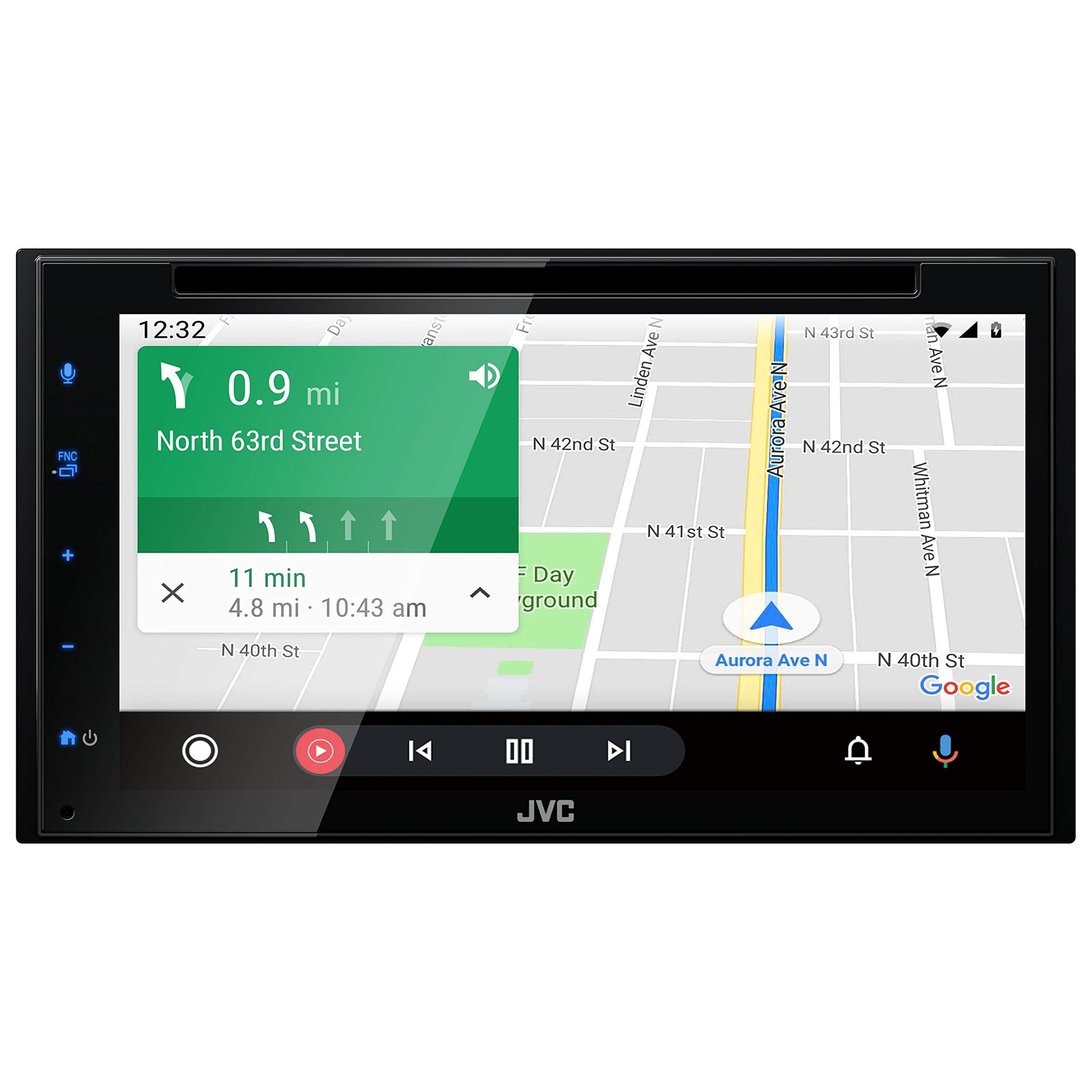 Jvc Kw V660Bt Apple Carplay Android Auto Dvd/Cd Player W/ 6.8'' Capacitive Touchscreen, Bluetooth Audio And Hands Free Calling,