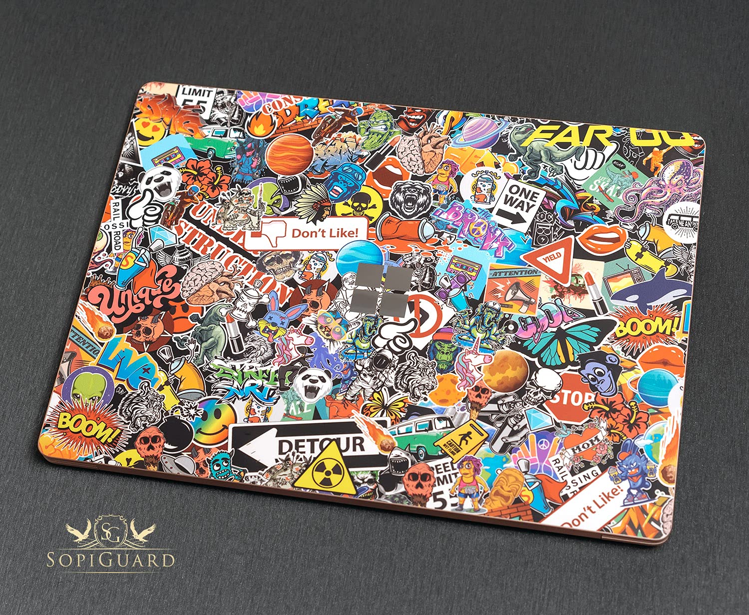 Sopiguard Sticker For Surface Duo Phone Edge To Edge Precision Vinyl Skin Wrap (Stickerbomb)