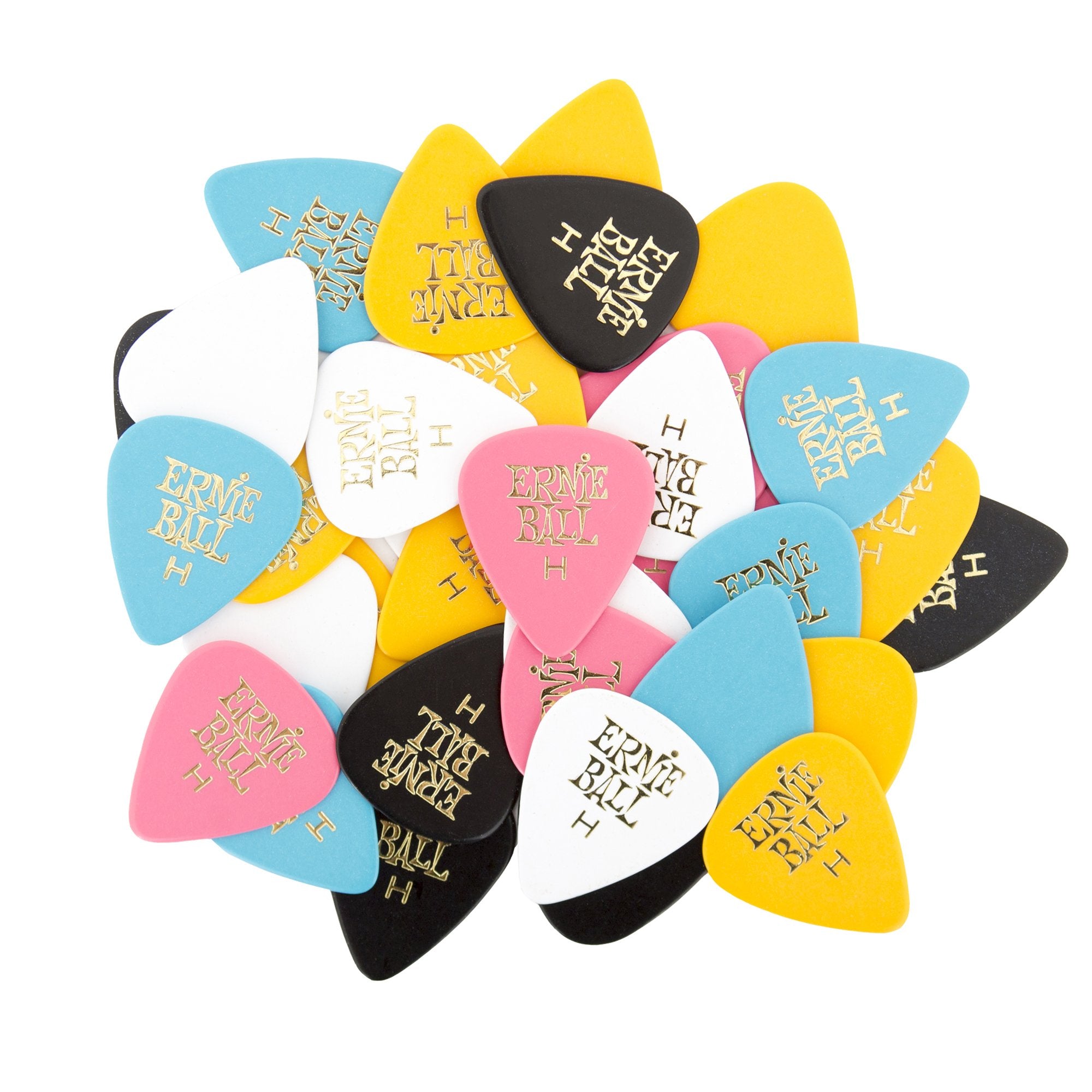 Ernie Ball Guitar Picks, Heavy, Assorted Colors, 144 Pack (P09128)
