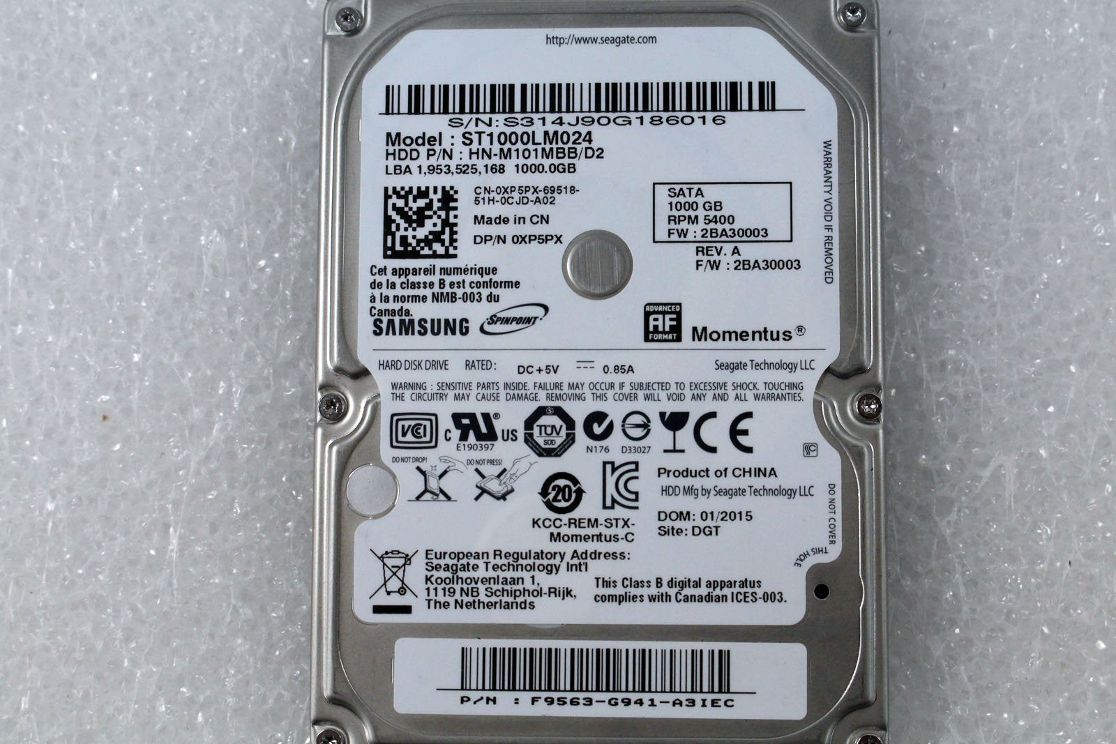 Seagate Momentus 1 TB - Thumbnail 2