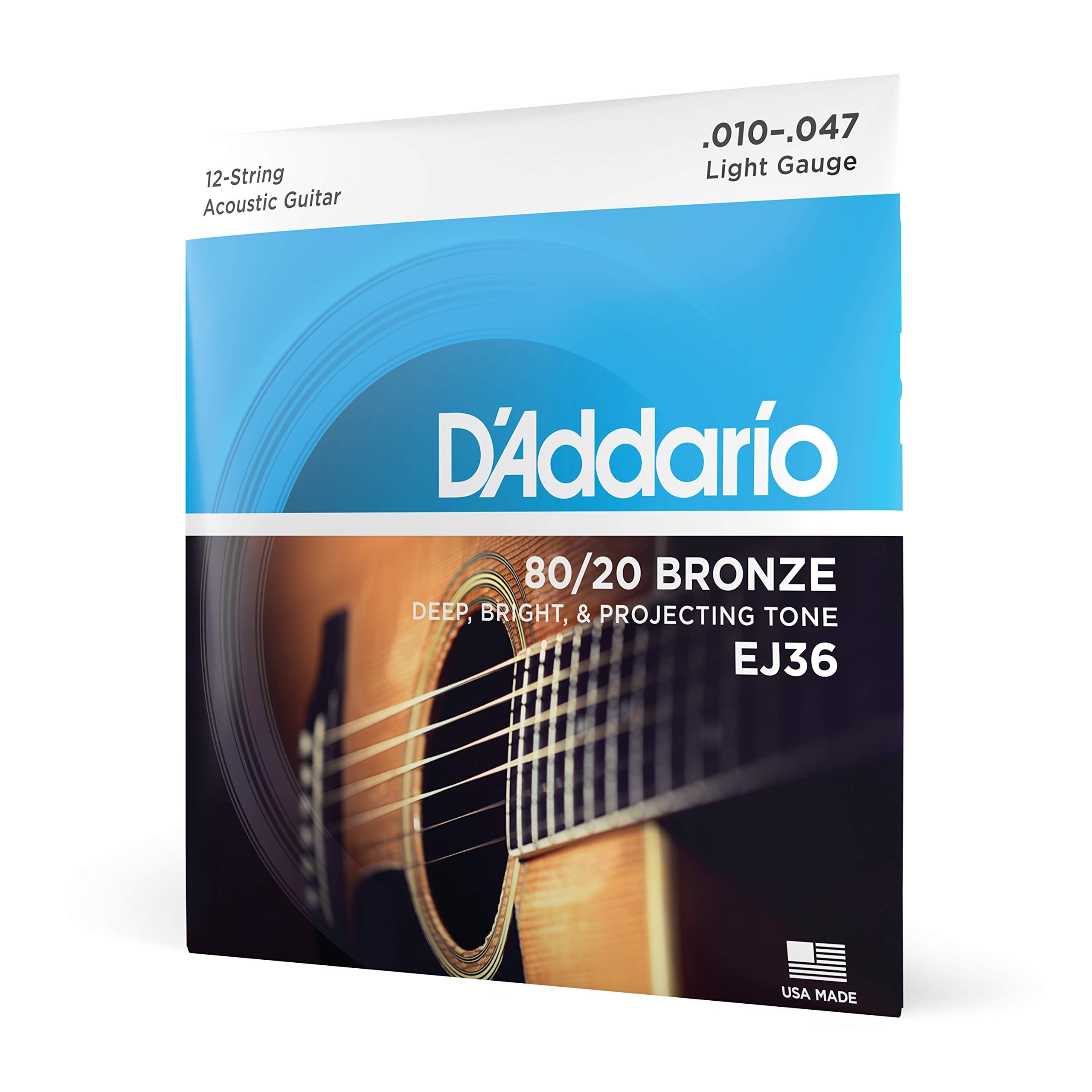 Daddario Set Acoustic Guitar 8020 Lite 12Str (Ej36)