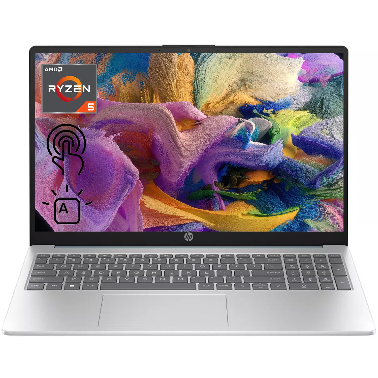 Hp 2023 Laptop, 15.6'' Hd Touchscreen, Amd Ryzen 5 7530U Processor (Beats I7-1165G7), 32Gb Ram, 2Tb Pcie Ssd, Webcam, Backlit Kb