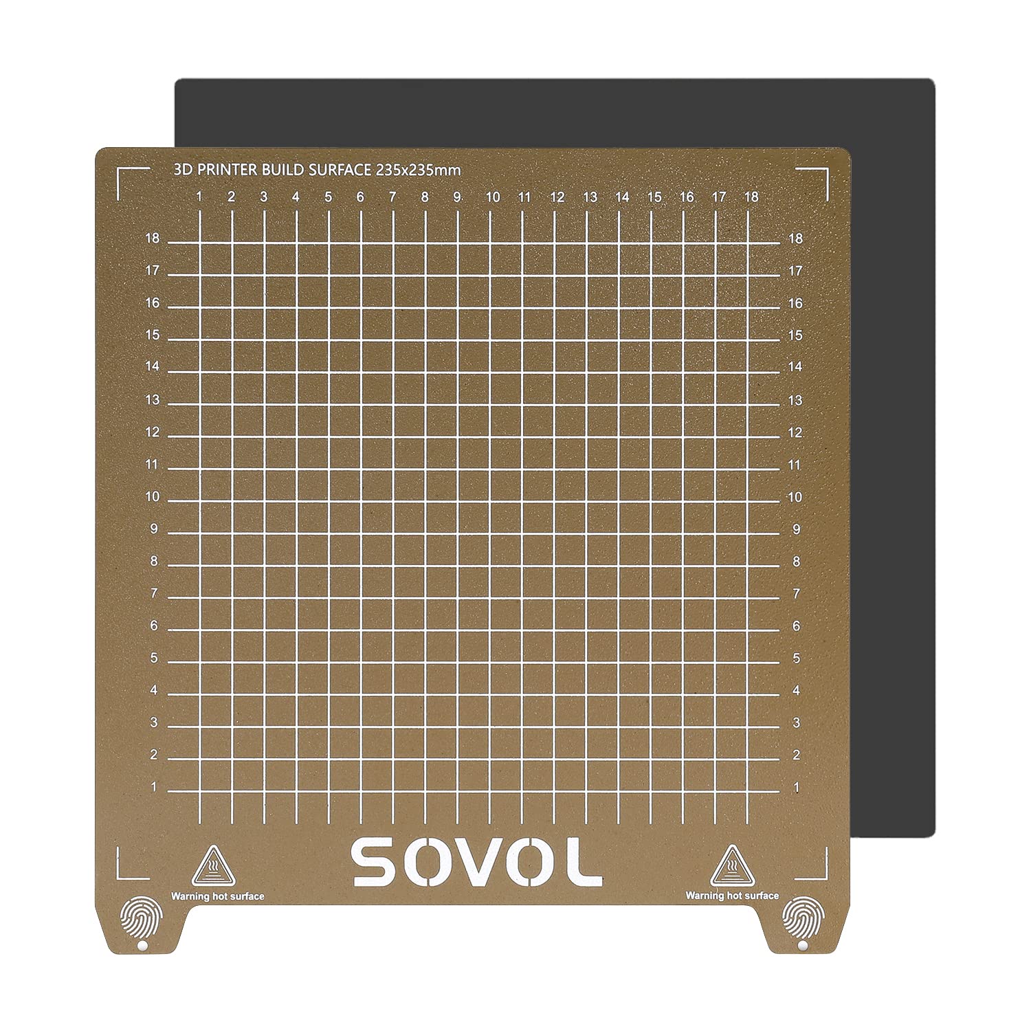 Sovol Sv06 Flexible Steel Platform With Textured Pei Surface And Magnetic Bottom Sheet With Adhesive 235X235Mm For Creality Ende