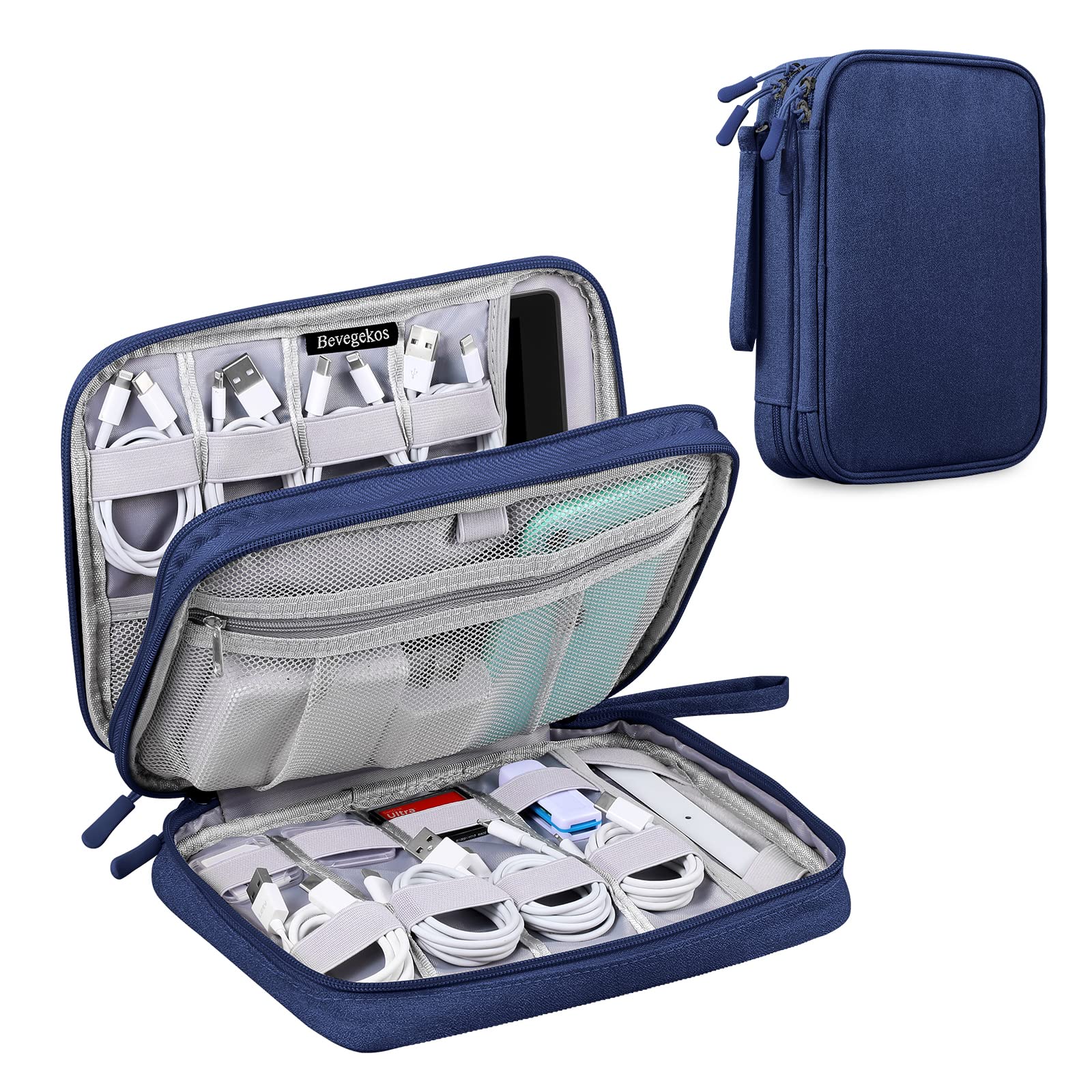 Bevegekos Tablet Accessories Case Bag, Travel Organizer Pouch For 7.9 Inch Tablet, Electronics Tech, Charge & Cords, Cables, 2 L