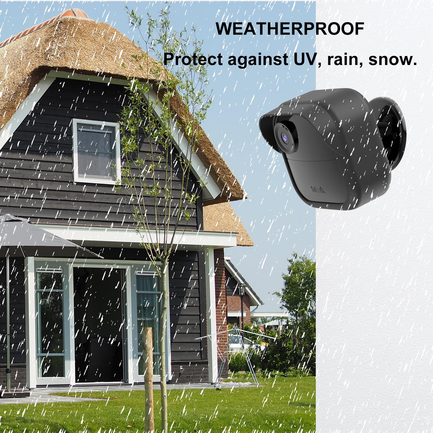 Silicone Case Cover For All New Blink Outdoor 4 (4Th Gen)   Weatherproof Protective Skin Cover With Hat Brim For All New Blink O