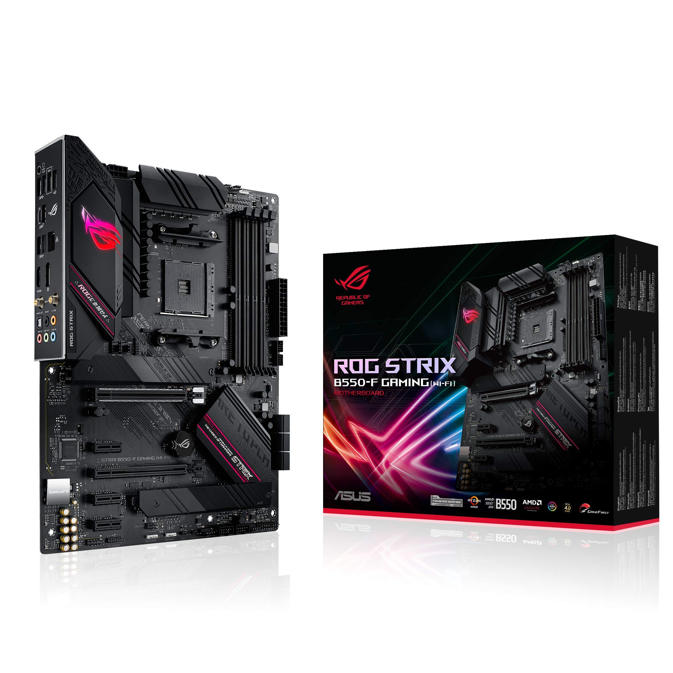 Asus Rog Strix B550 F Gaming Amd Am4 Zen 3 Ryzen 5000 & 3Rd Gen Ryzen Atx Gaming Motherboard (Pcie 4.0, 2.5Gb Lan, Bios Flashbac