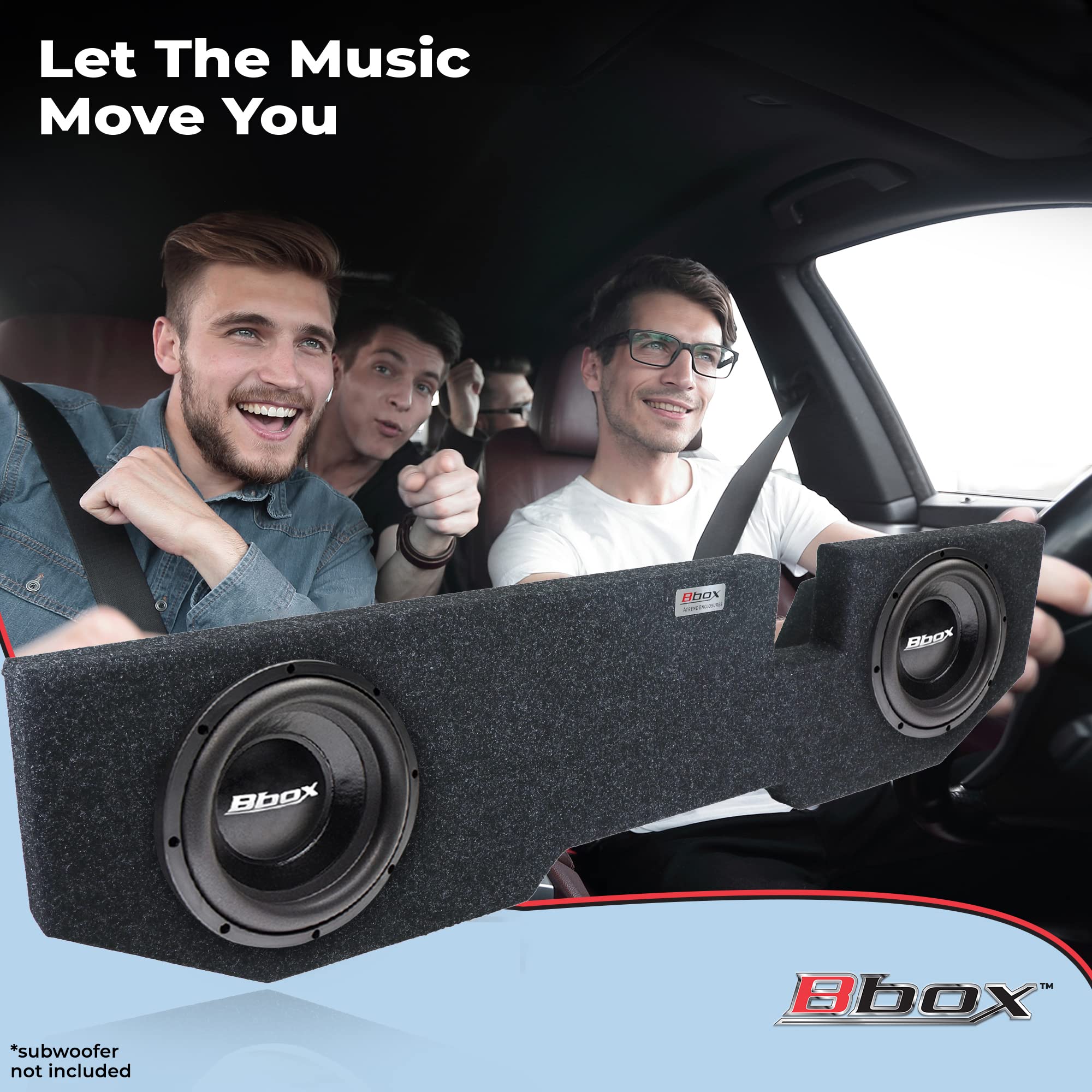 Bbox Dual 12 Inch Subwoofer Sealed Enclosure   Fits 2002   2018 Dodge Ram Quad Cab   Carpeted Car Subwoofer Boxes & Enclosures