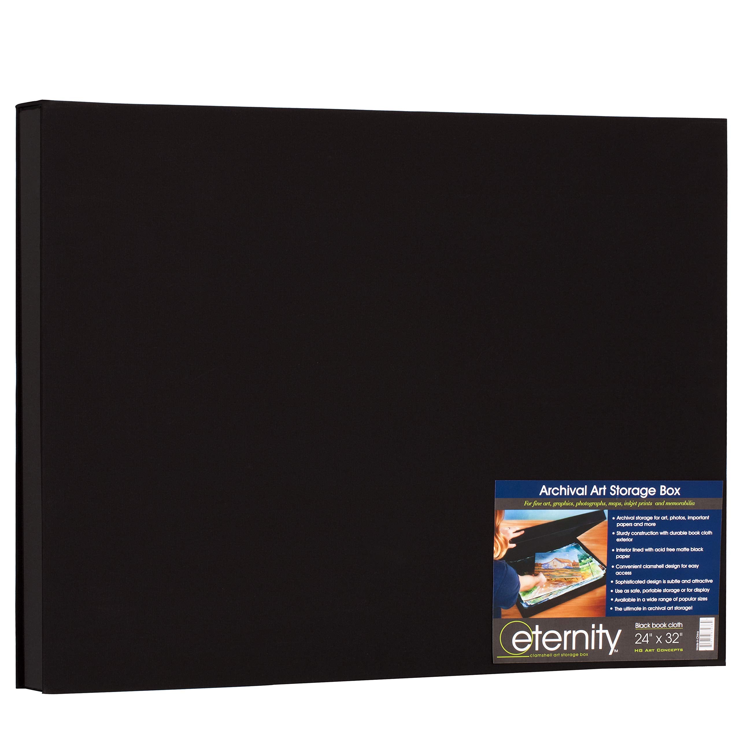 Hg Concepts Art Photo Storage Box Eternity Archival Clamshell Box For Storing Artwork, Photos & Documents Deluxe Acid Free Sturd
