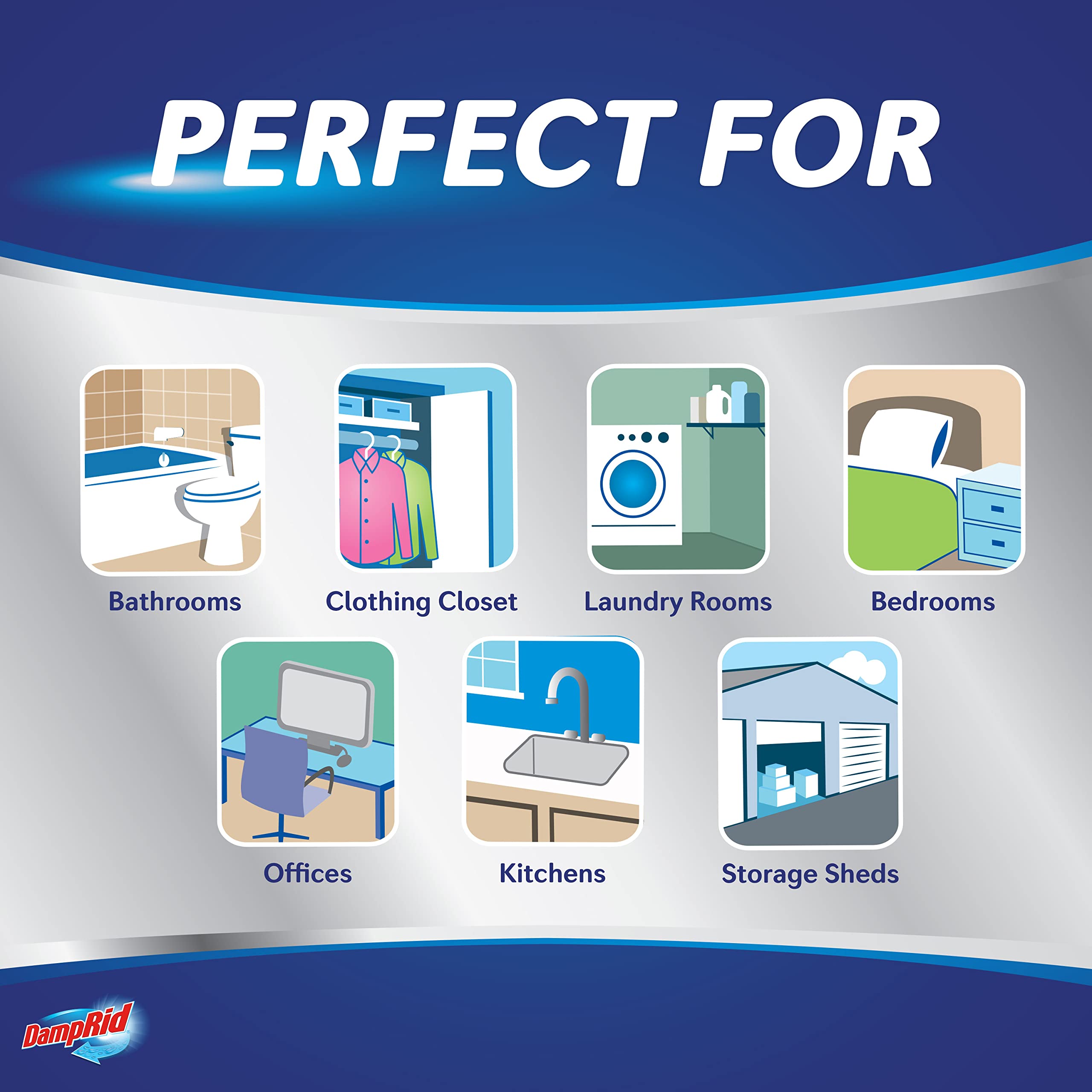 Damprid Refill Bag, 42 Oz., 4 Pack   Fragrance Free Moisture Absorbers For Rooms With Excess Humidity, Long Lasting, Inhibits Mo