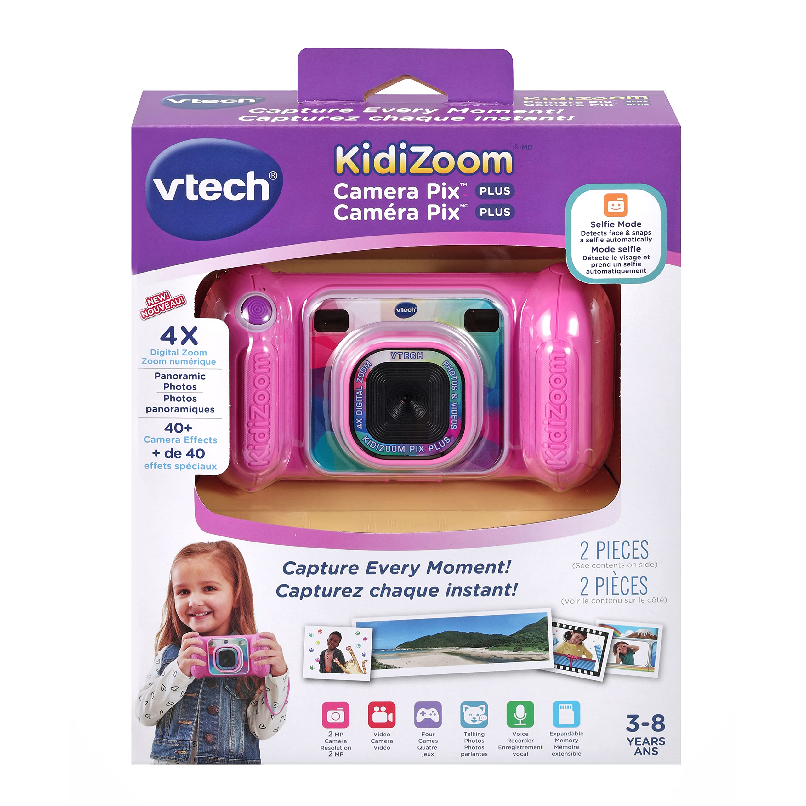 Pink Vtech Camera VTech KidiZoom Camera Pix Plus, Pink – Electroeshop