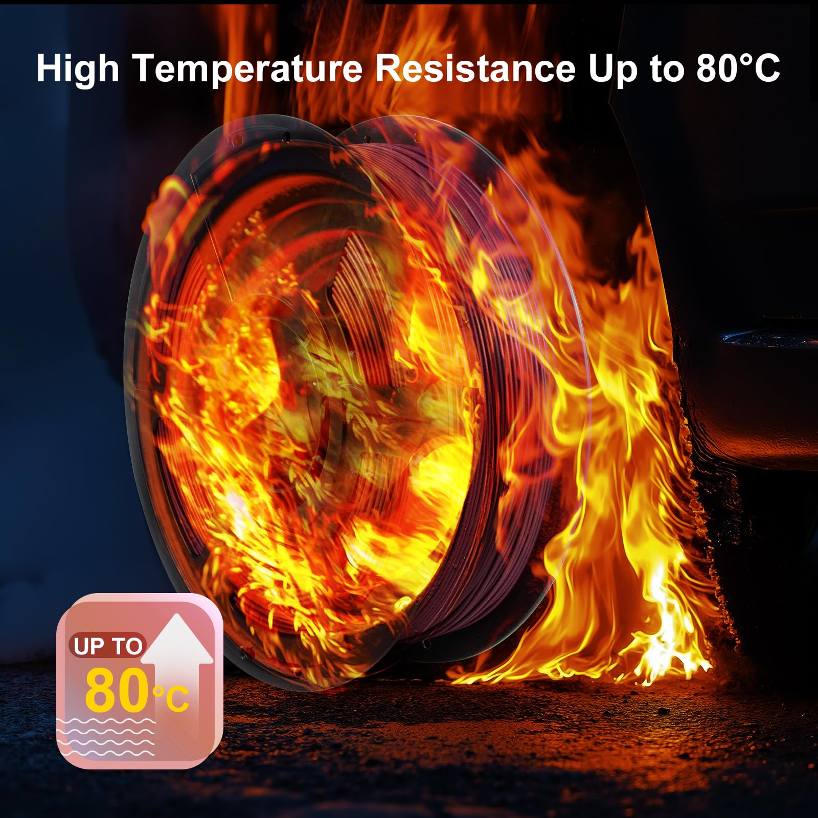 Iemai Carbon Fiber Petg Filament, Matte Red 3D Printer Filament, Carbon Fiber Filament 1.75Mm 1Kg(2.2Lbs) Spool, Dimensional Acc