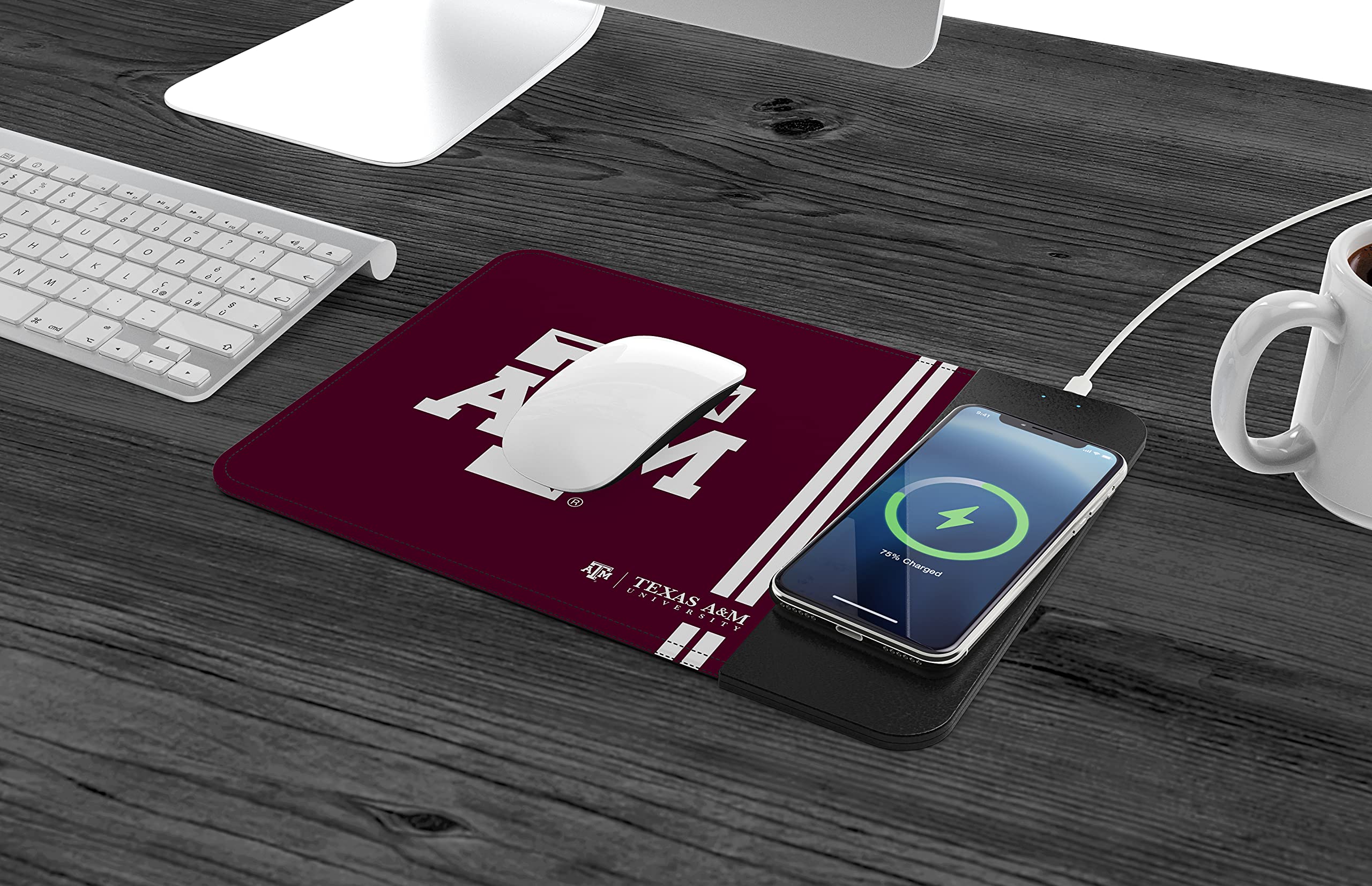 Soar Ncaa Wireless Charging Mouse Pad, Texas A&M Aggies