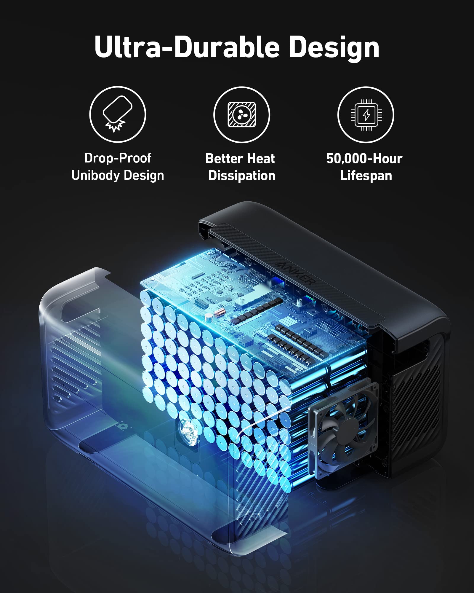 Anker Powerhouse 760 Portable Power Station Expansion Battery (2048Wh), 6   Longer Lifespan Lifepo4 Batteries, 2048Wh Extra Batt