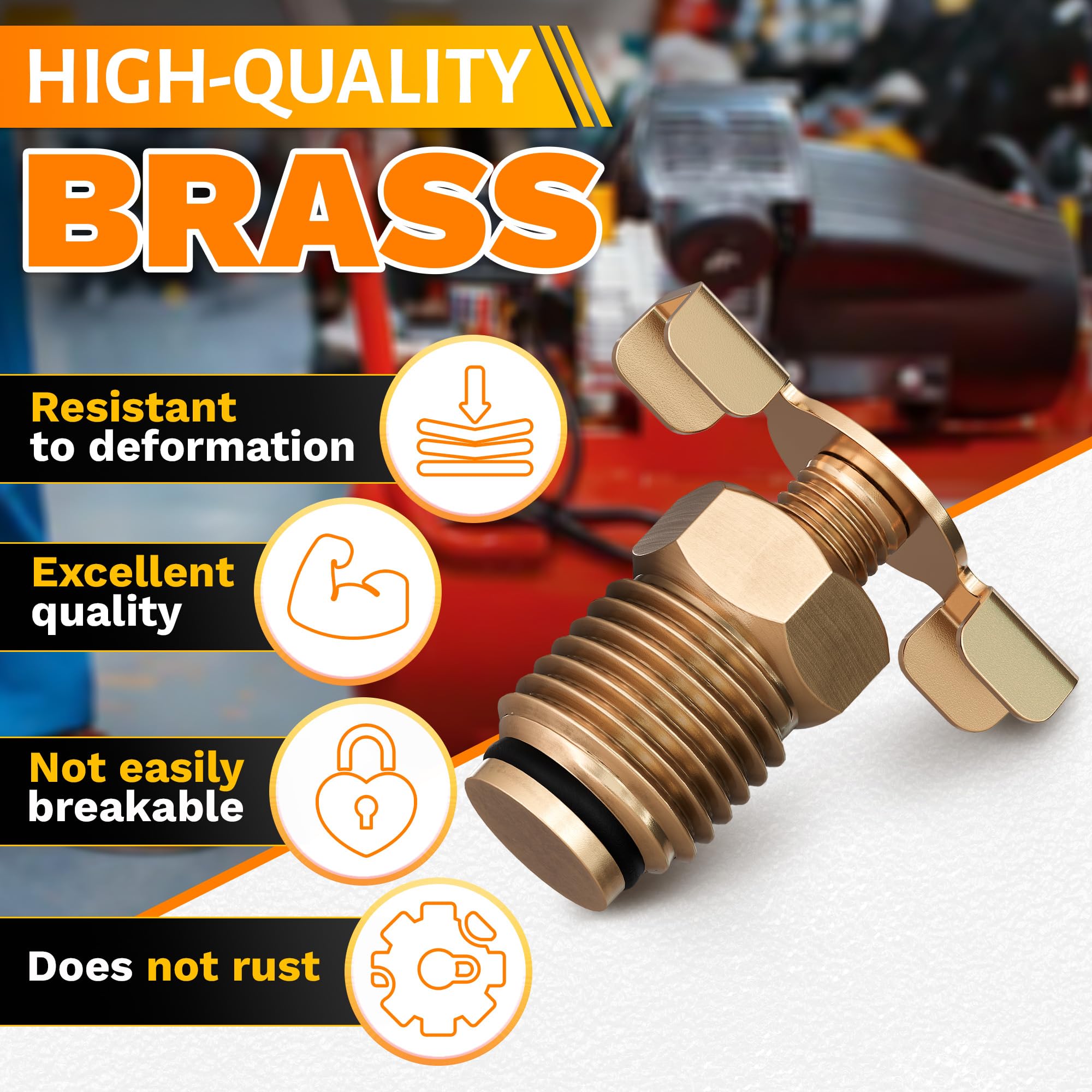 1/4 Air Valve Air Compressor Drain Valve   High Flow Air Fittings Portable Air Tank Valve Air Compressor Parts Water Line Adapte