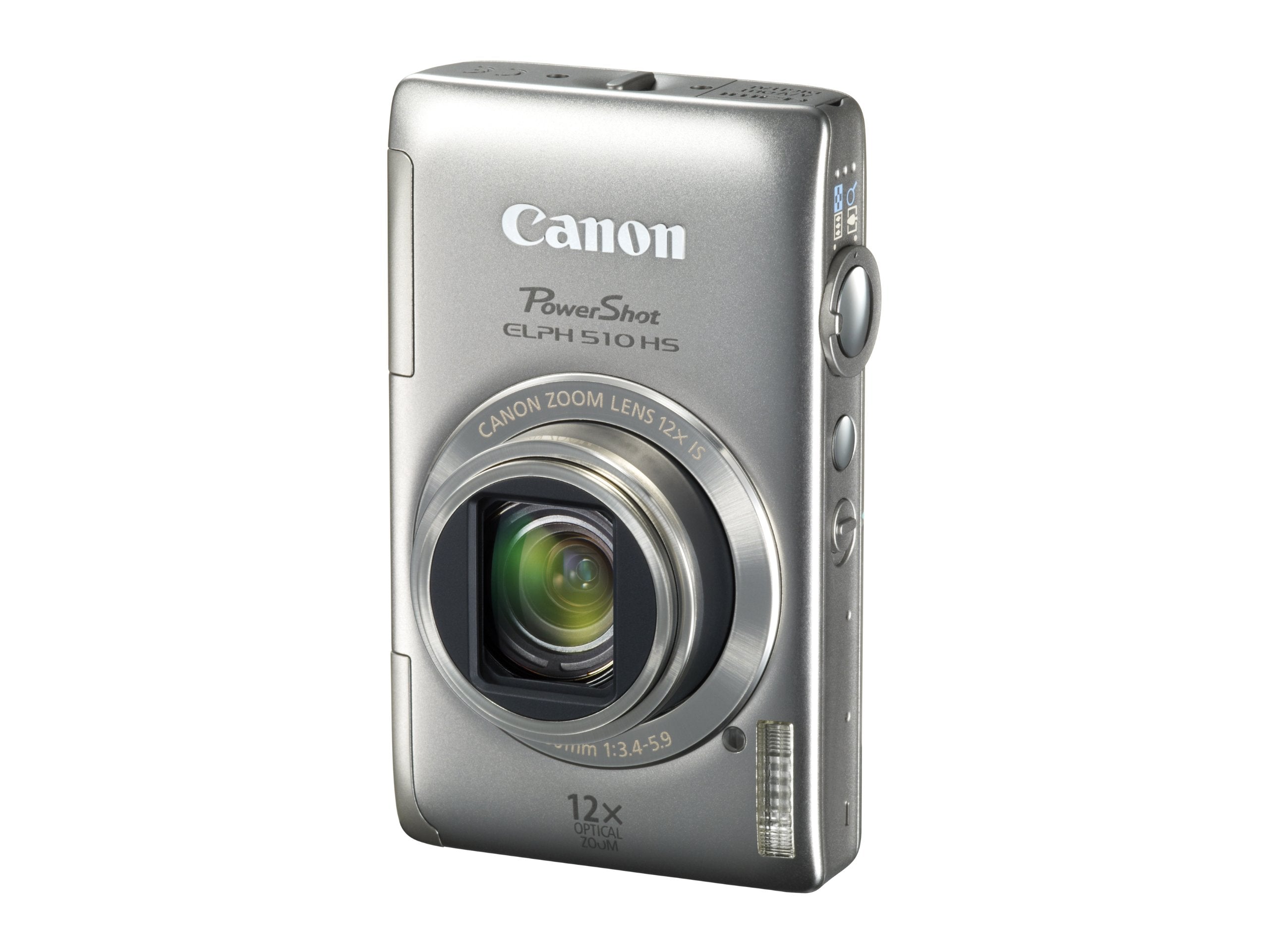 Canon Powershot Elph 510 Hs 12.1 Mp Cmos Digital Camera With Full Hd Video And Ultra Wide Angle Lens (Silver)