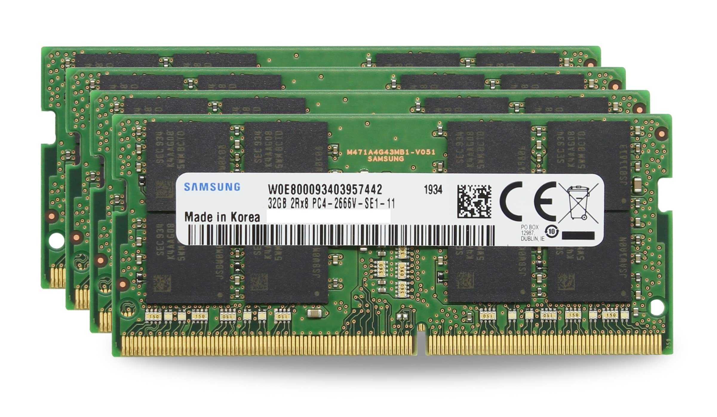 Factory Original 128Gb (4X32Gb) Memory Upgrade For 2020 & 2019 Apple Imac 27'' W/Retina 5K Display Ddr4 2666Mhz Pc4 21300 Sodimm