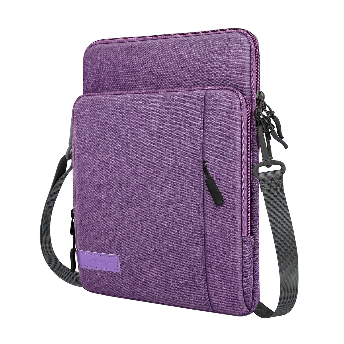 MoKo 12.9 Inch Tablet Sleeve Bag Carrying Case with Pockets Fits iPad Pro 12.9 M2 2022/2021/2020, Surface Laptop Go 12.4', Galaxy Tab S8+/S9+ 12.4' 2022/2023, Purple