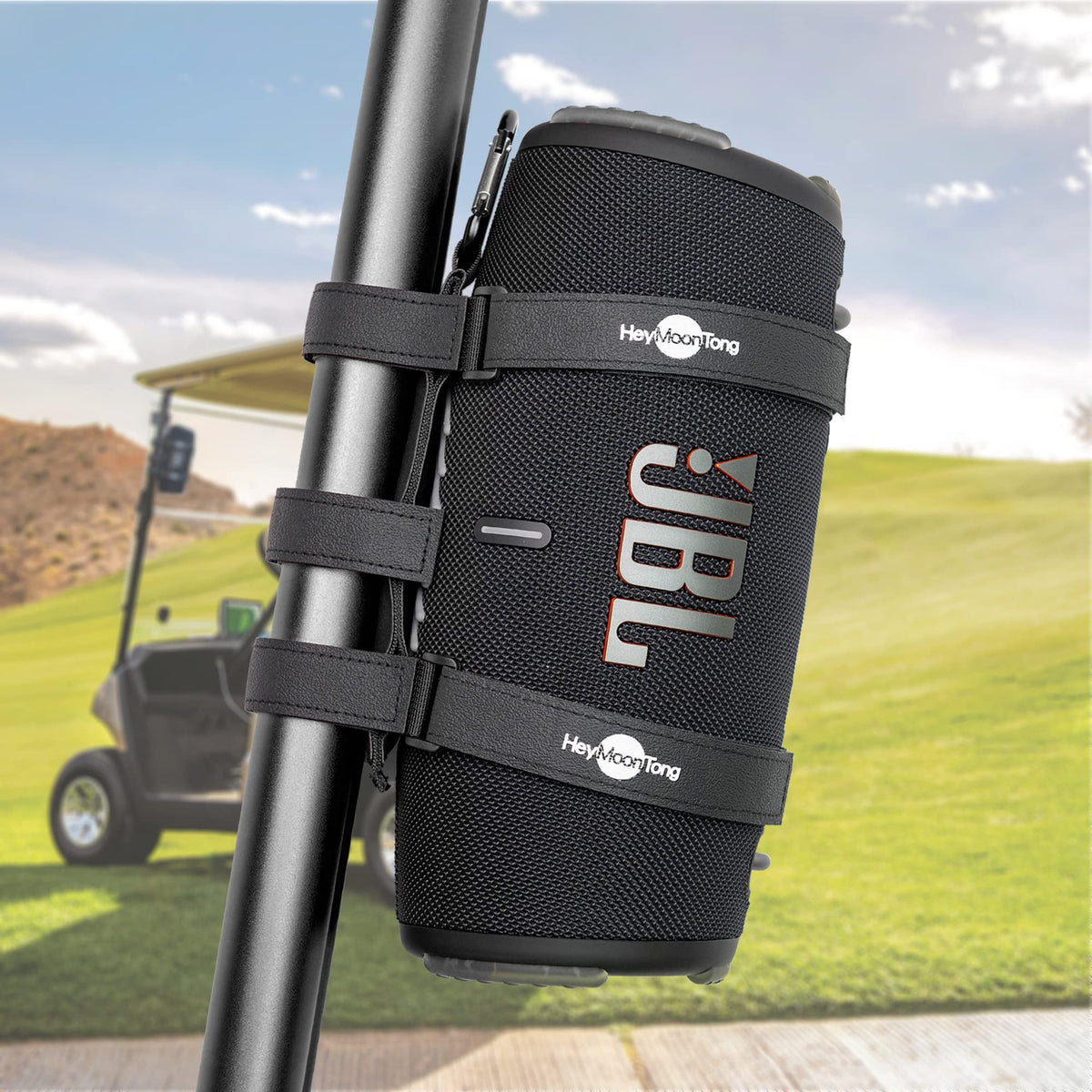 Heymoontong Big Portable Speaker Mount For Large Bluetooth Speakers With 12'' 20'' Circumference, Waterproof Adjustable Strap Ac