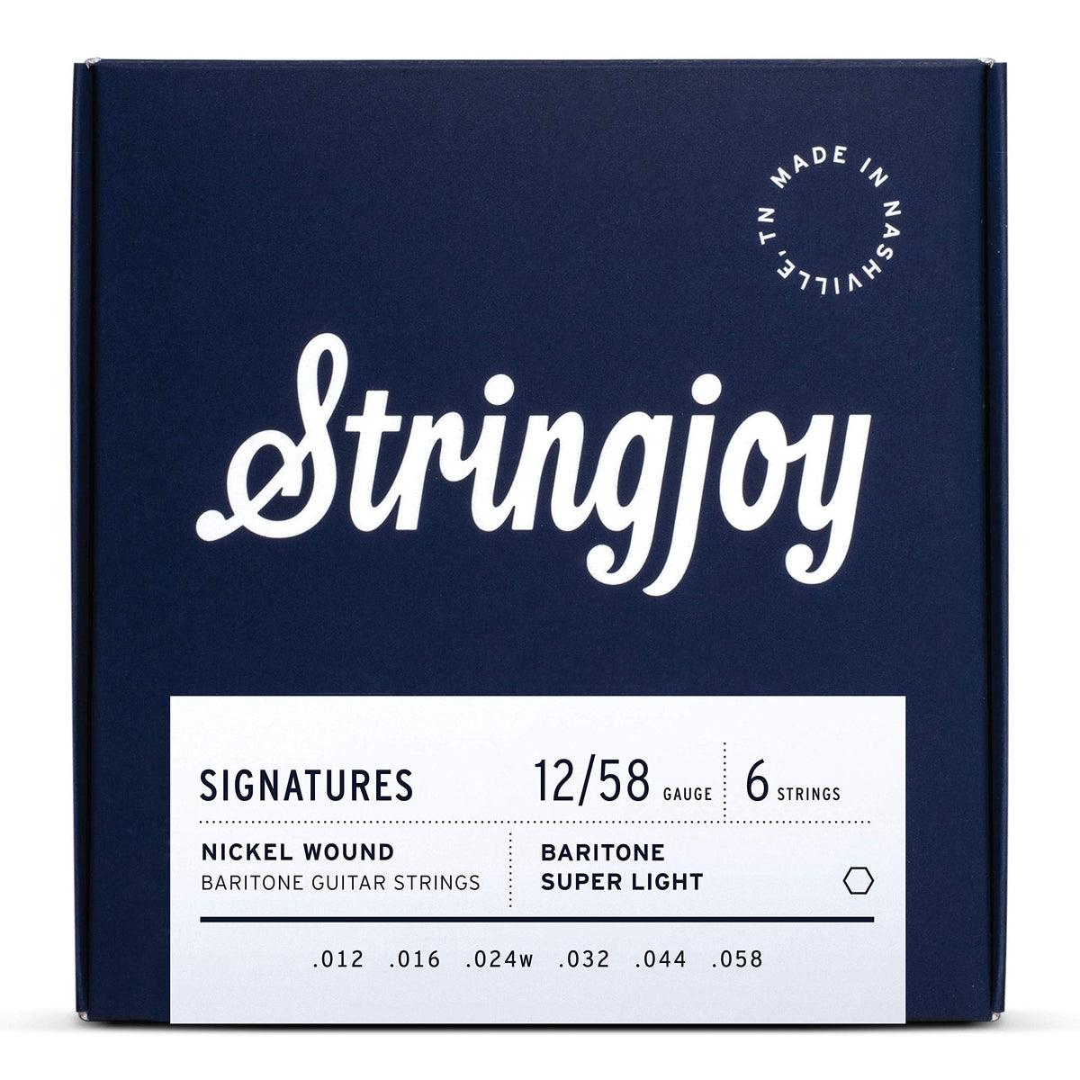 Stringjoy Bal12B Baritone Signatures Nickel Electric Guitar Strings, (Balanced Super Light Gauge, 12 58)