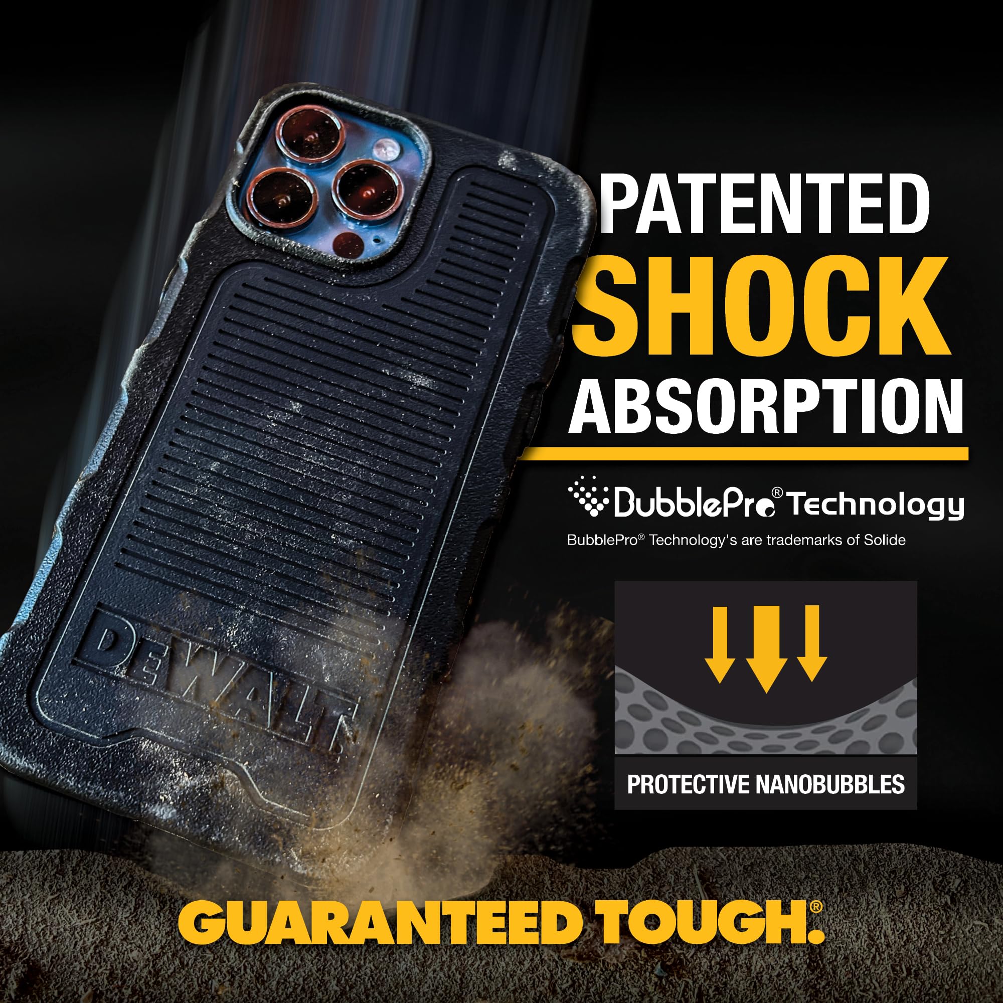 Dewalt Strong Magnetic For Iphone Case, Fits Magsafe, Drop Resistant, Impact Protective Back Cover, Mag Safe Compatible Shockpro